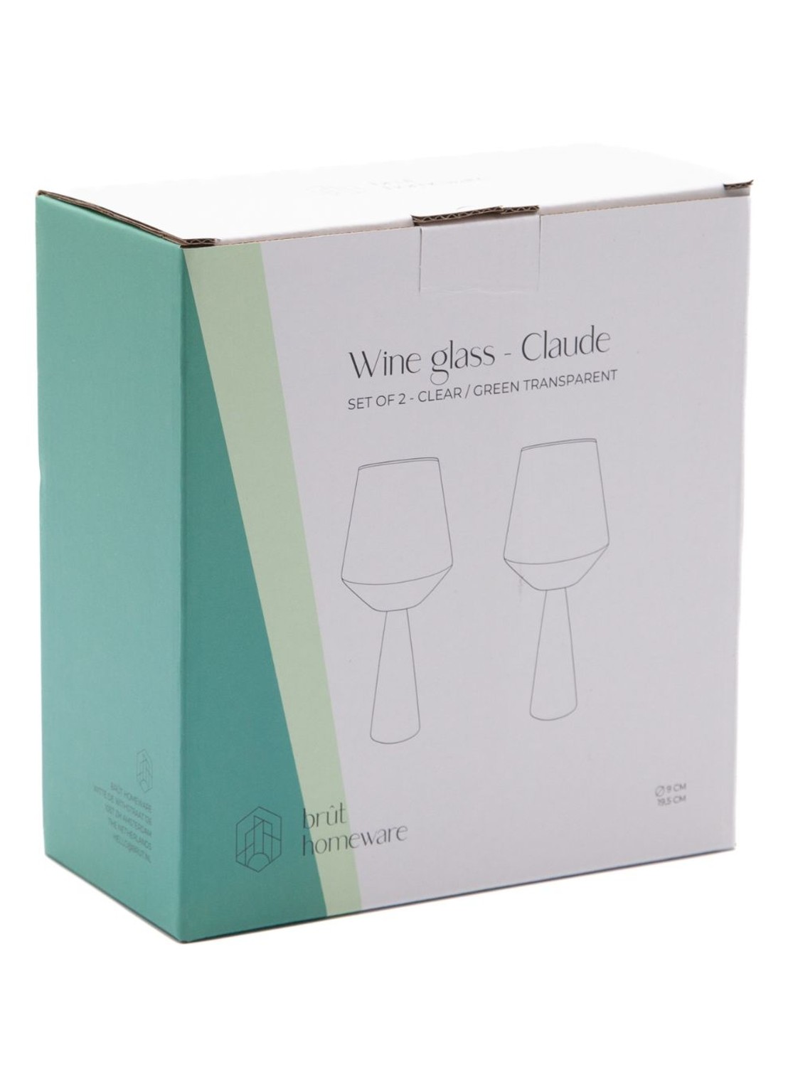 Brût Homeware Wijnglas 40 cl set van 2 - detail 3 groen