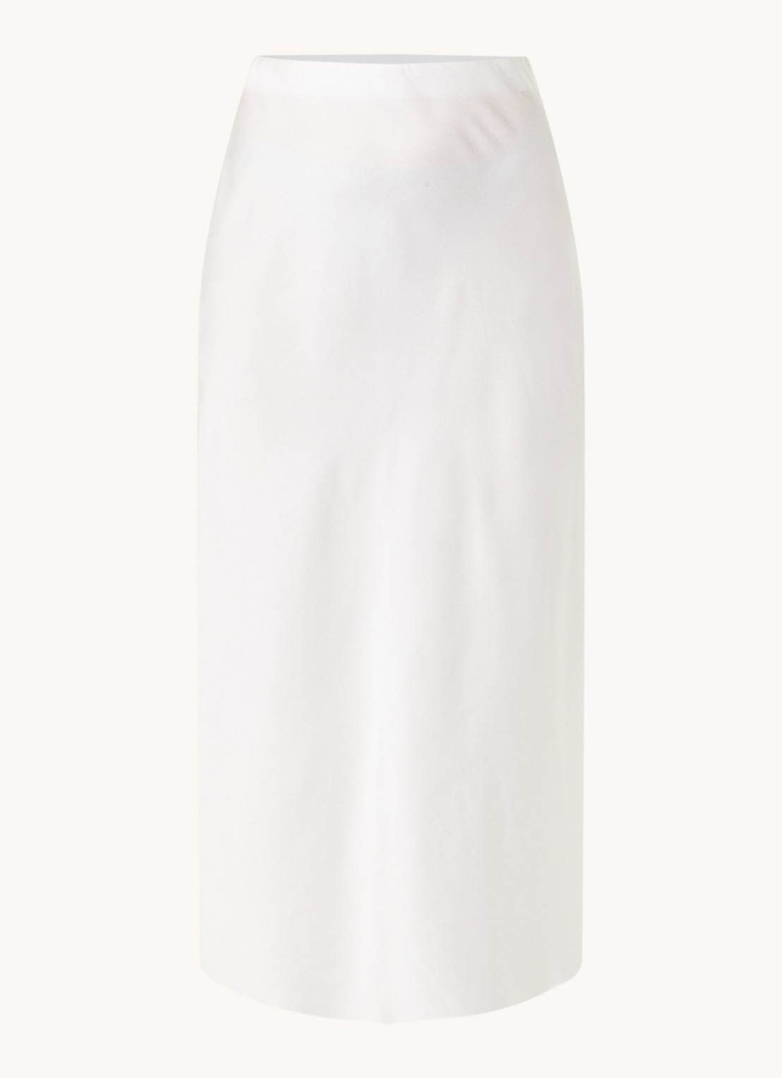 Bruuns Bazaar AcaciaBBJoanelle maxi rok van satijn - voorkant 2 wit