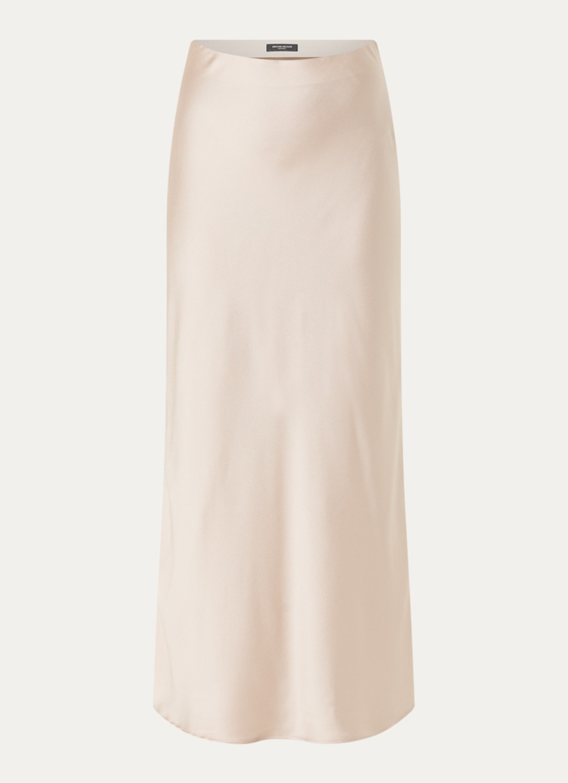 Bruuns Bazaar AcaciaBBJoanelle maxi rok van satijn - voorkant 3 grijs