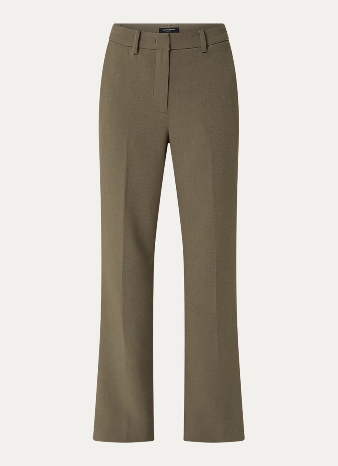 Bruuns Bazaar Cindy high waist flared fit pantalon met steekzakken - voorkant 2 lichtbruin