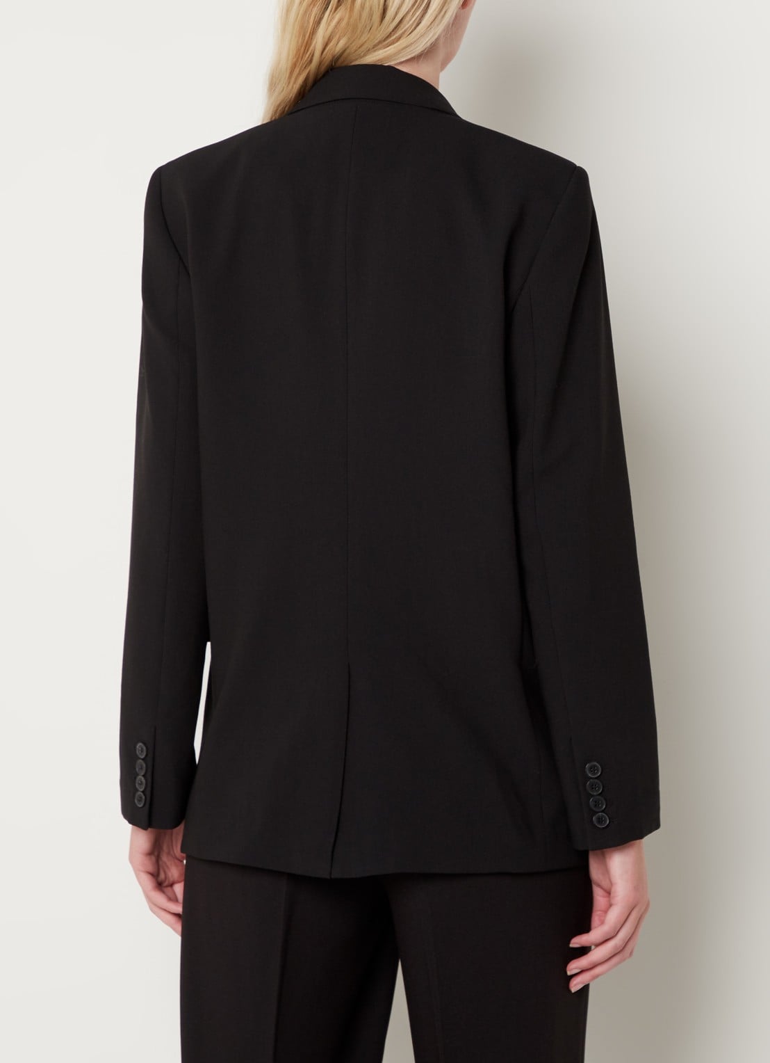 Bruuns Bazaar Frida blazer met klepzakken - achterkant 3 zwart