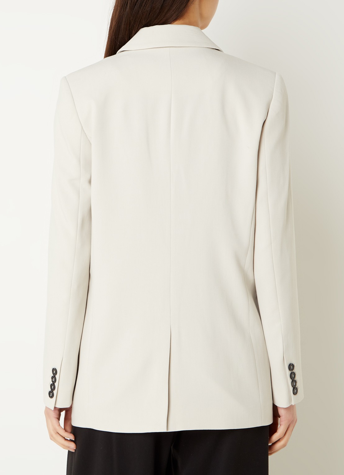 Bruuns Bazaar Frida blazer met klepzakken - achterkant 2 gebroken wit