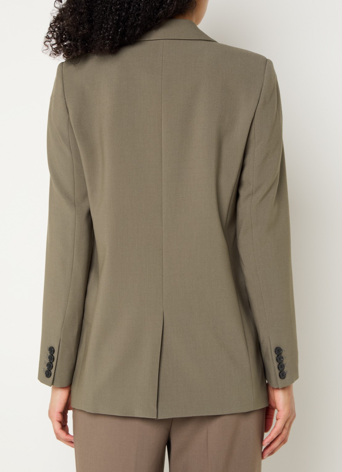 Bruuns Bazaar Frida blazer met klepzakken - achterkant 3 lichtbruin
