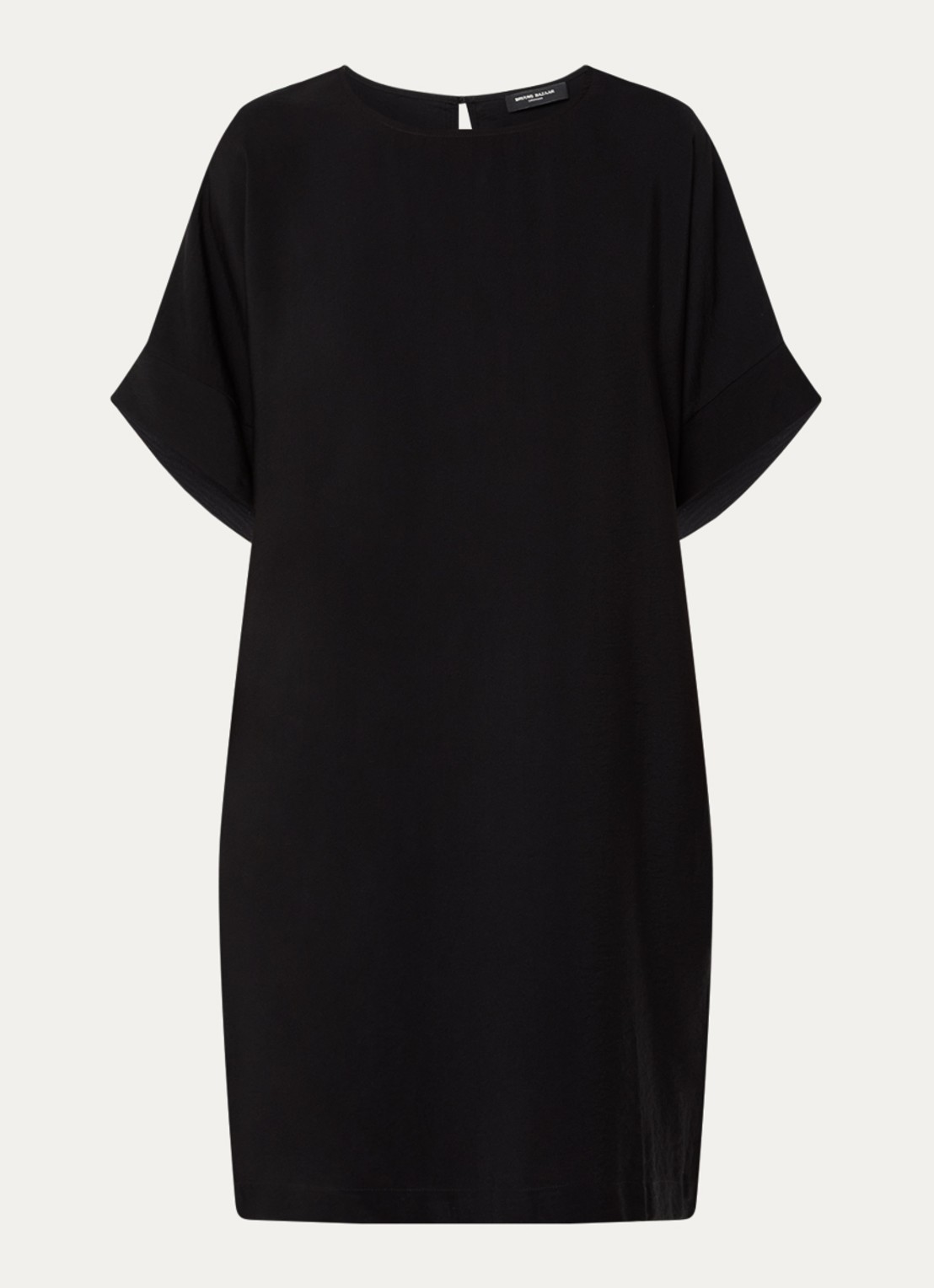 Bruuns Bazaar Gigi midi jurk met vlindermouw - voorkant 2 zwart