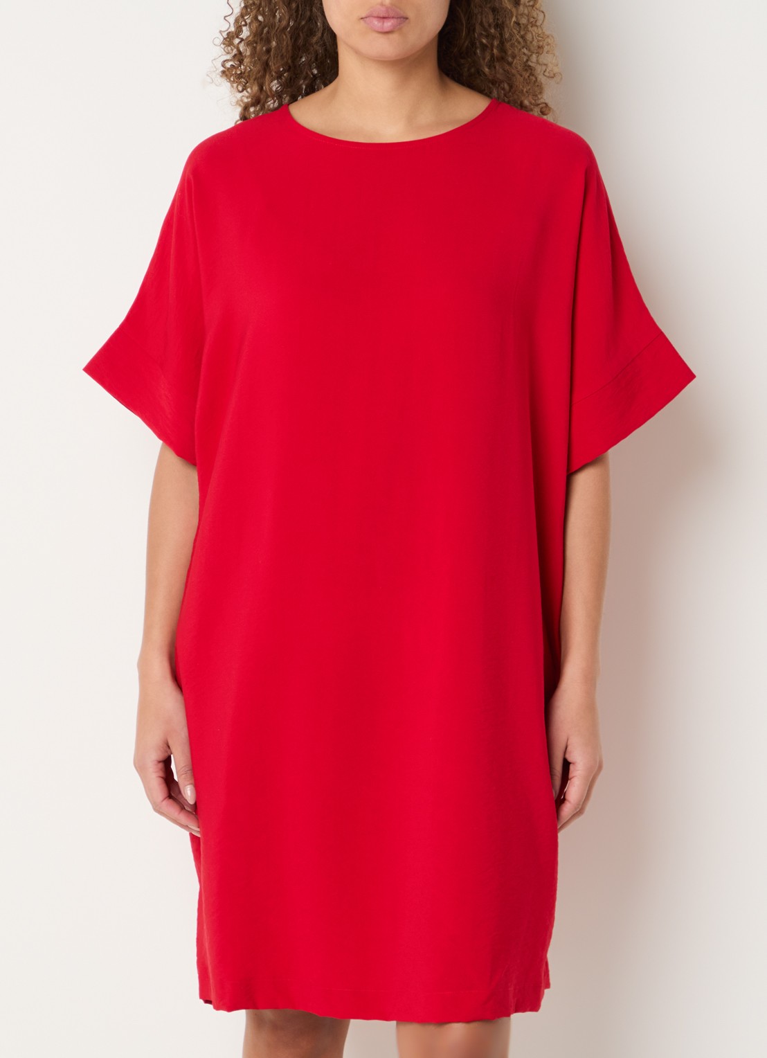 Bruuns Bazaar Gigi midi jurk met vlindermouw - detail 4 rood