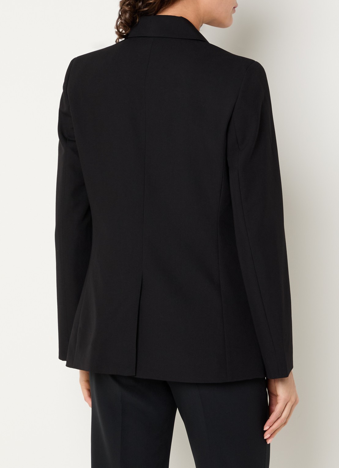Bruuns Bazaar HyphaBBFridaia blazer met franjes en schoudervulling - achterkant zwart