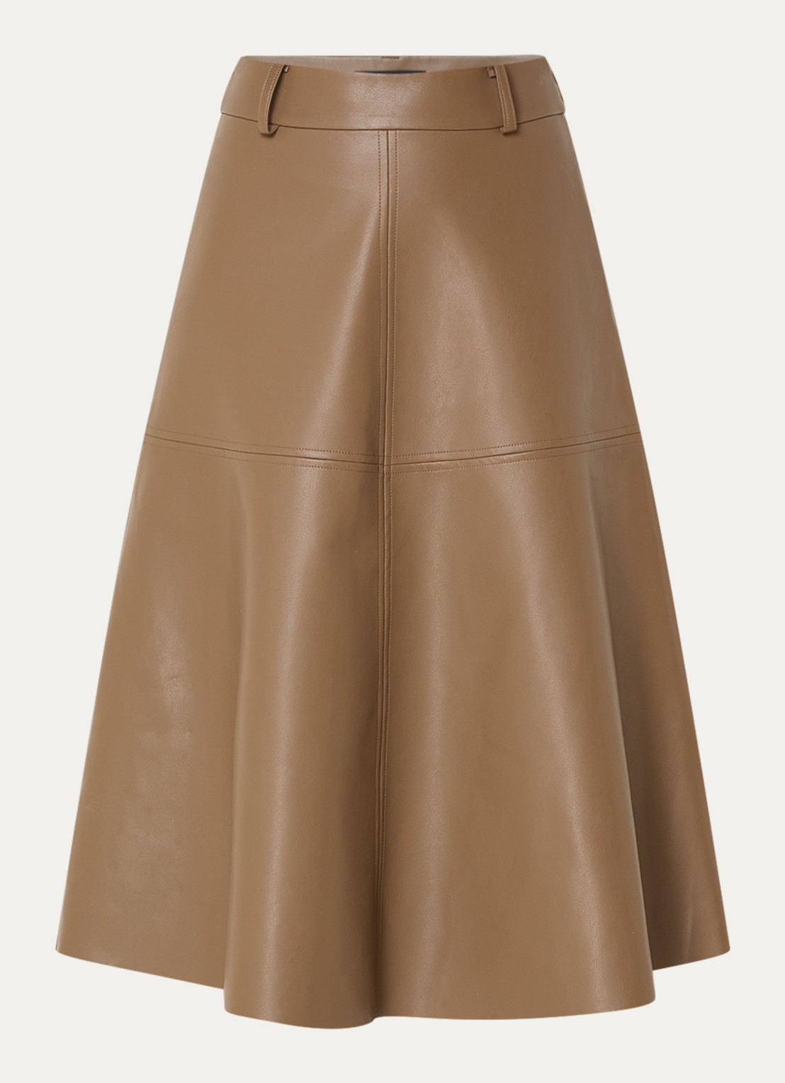 Bruuns Bazaar Imma midi rok van imitatieleer - voorkant 4 bruin