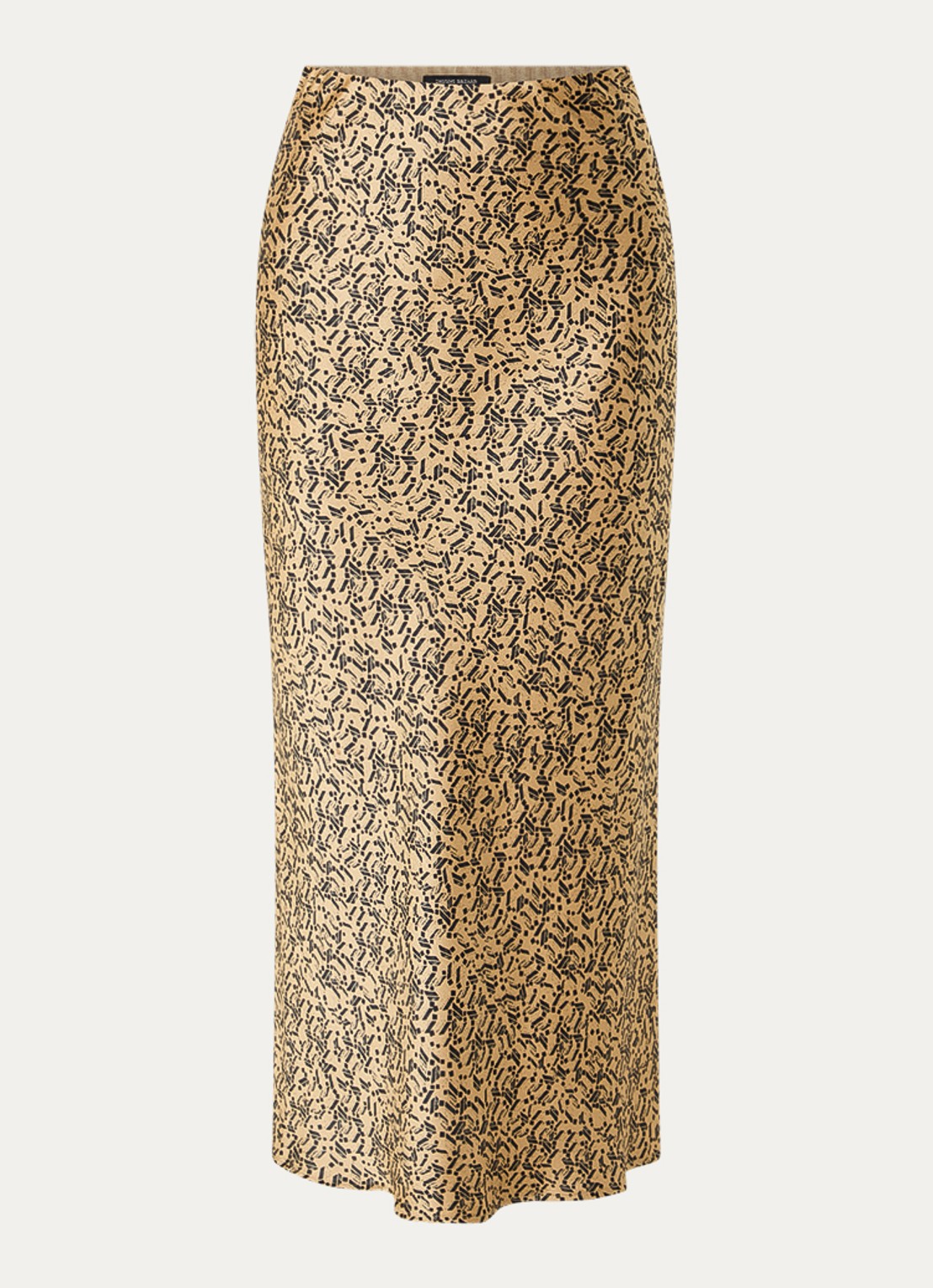 Bruuns Bazaar Joanelle maxi rok van satijn - voorkant 2 camel
