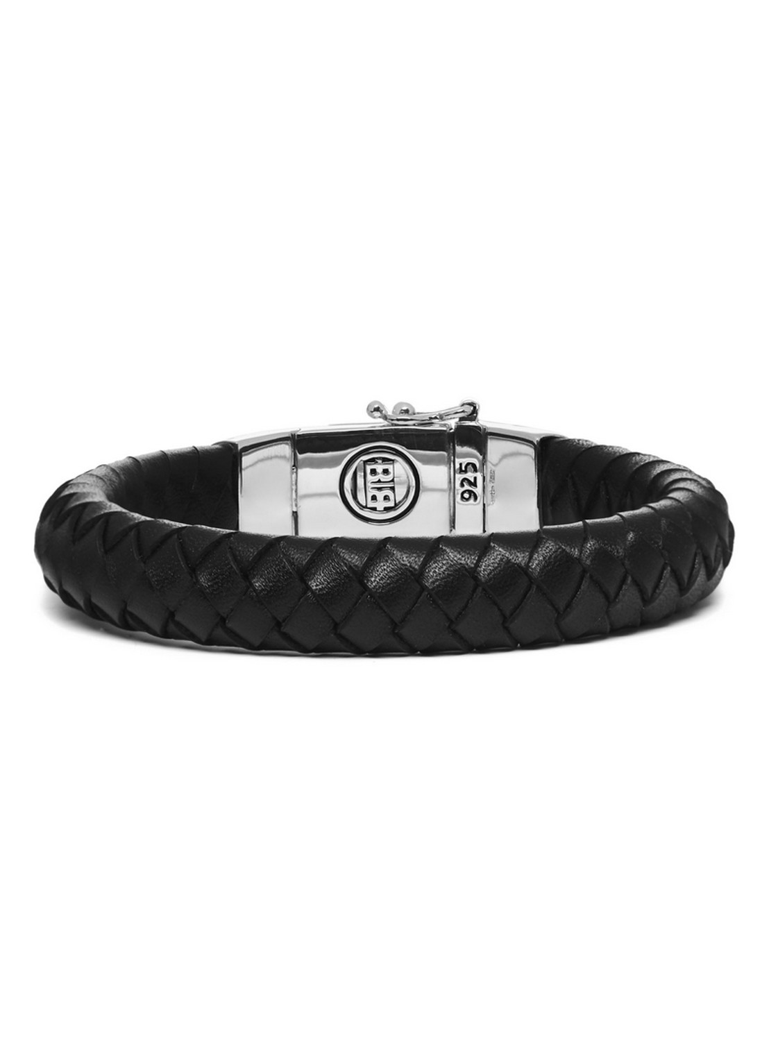 Buddha to Buddha 544BL GV E - leer Bracelet Ben Gold Vermeil Black - voorkant 2 zwart