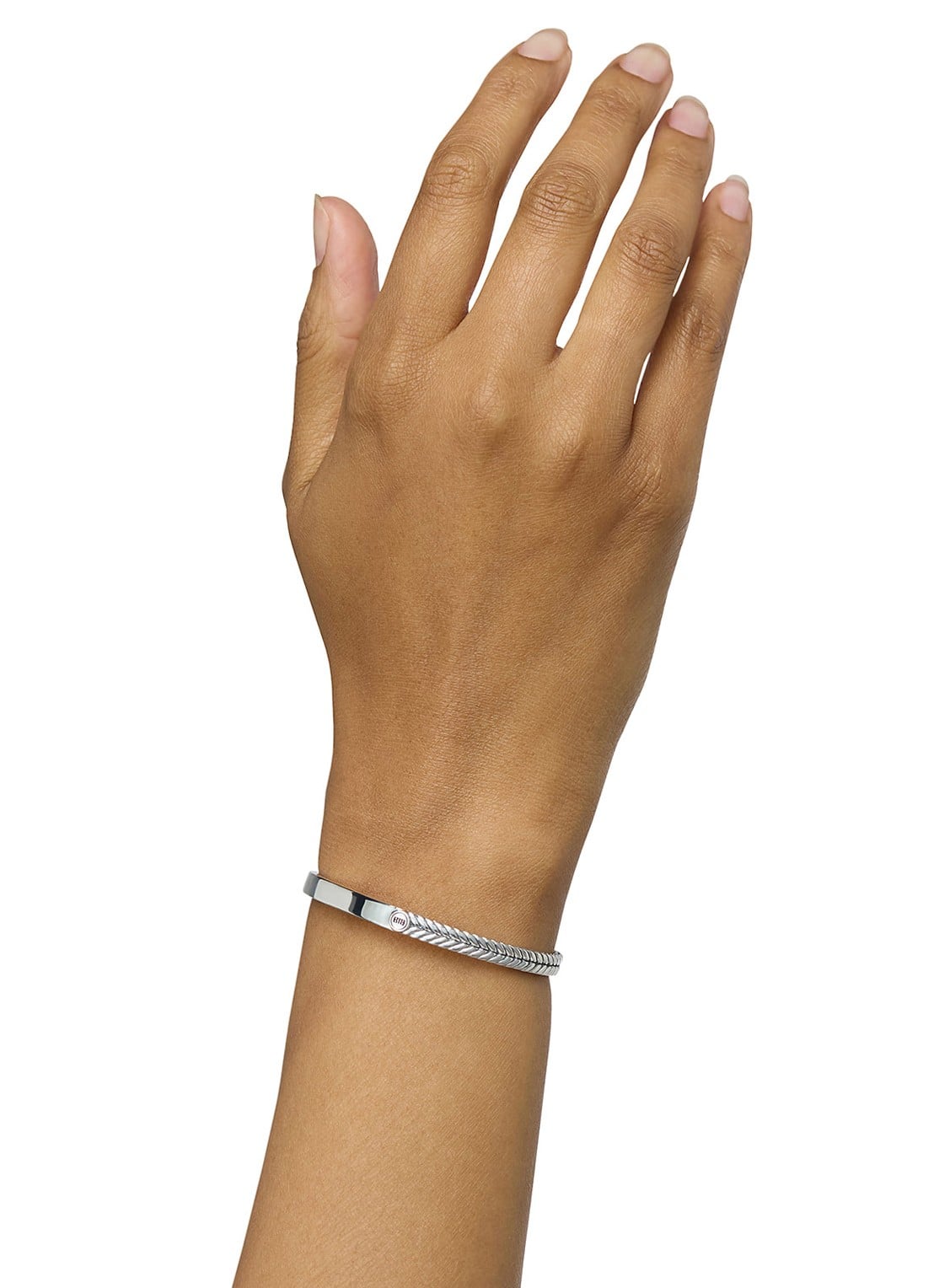 Buddha to Buddha Barbara bangle van zilver - voorkant 5 zilver