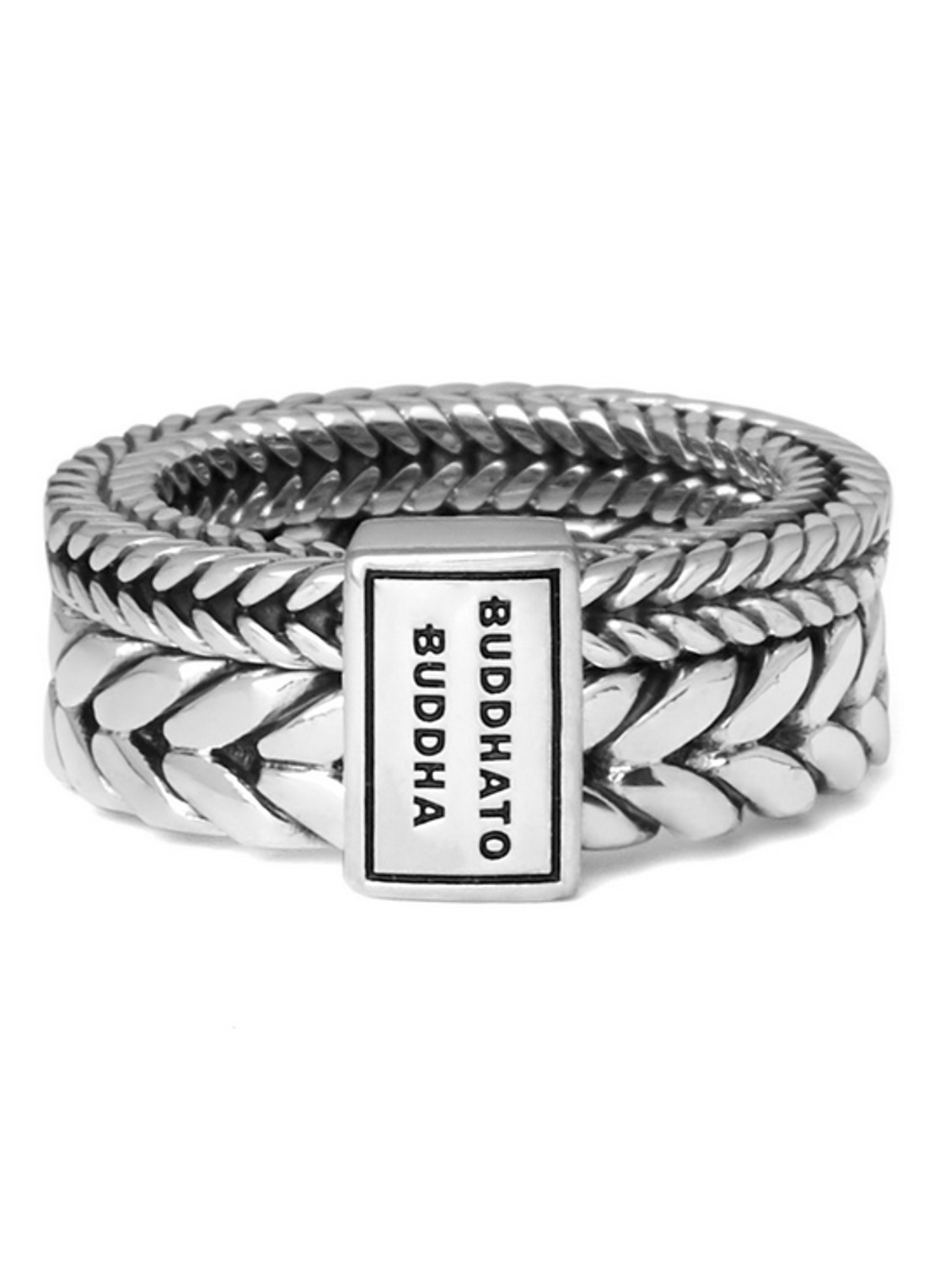 Buddha to Buddha Barbara Double ring van zilver - voorkant 3 zilver