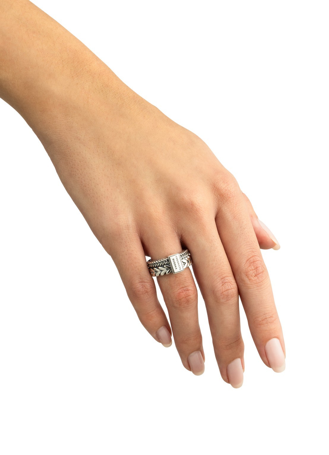 Buddha to Buddha Barbara Double ring van zilver - detail 6 zilver