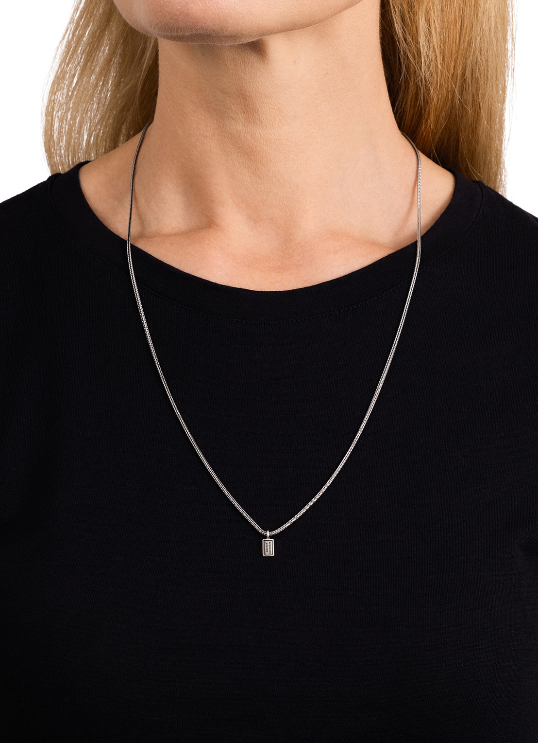 Buddha to Buddha Barbara ketting van zilver - voorkant 3 zilver