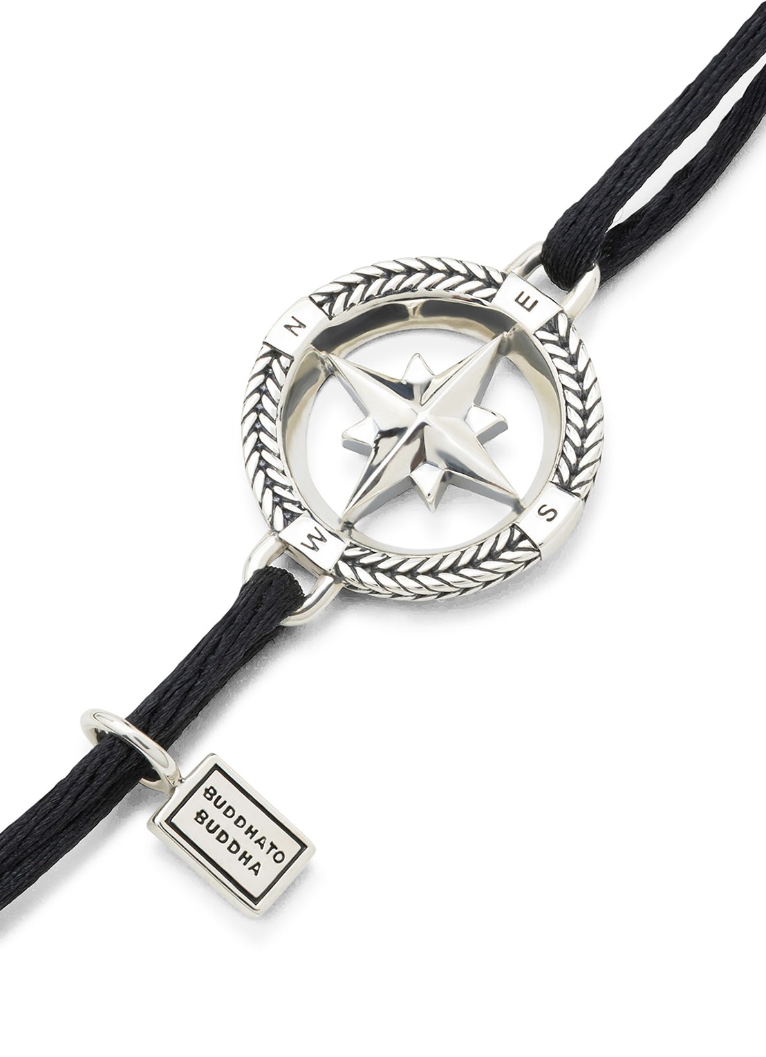 Buddha to Buddha Barbara Kompas armband van zilver - voorkant 2 zilver
