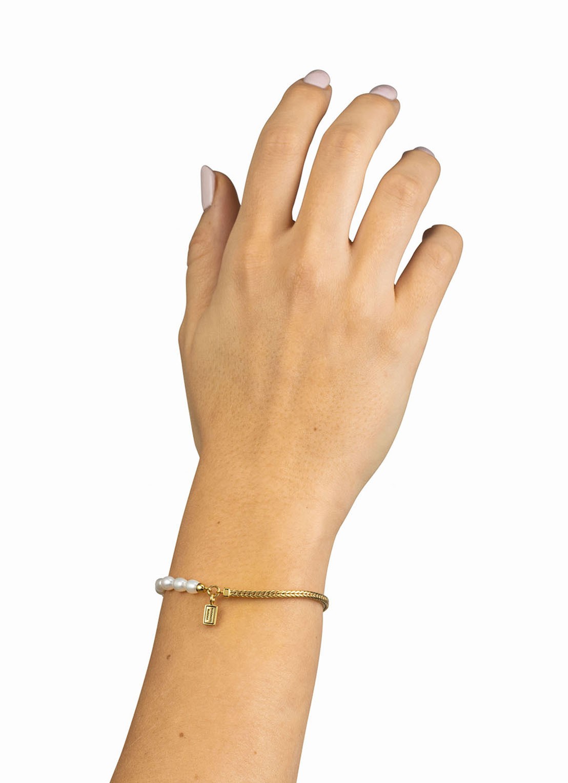 Buddha to Buddha Barbara Mini Pearl armband verguld - detail goud