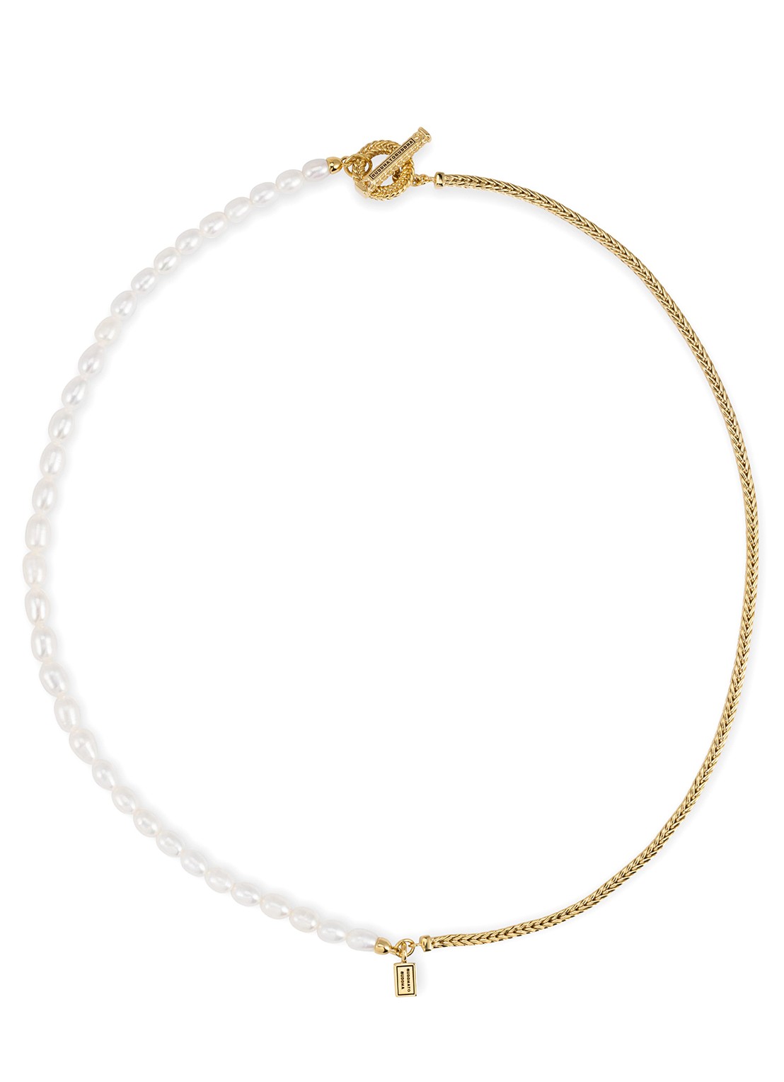 Buddha to Buddha Barbara Mini Pearl ketting verguld - voorkant 4 goud