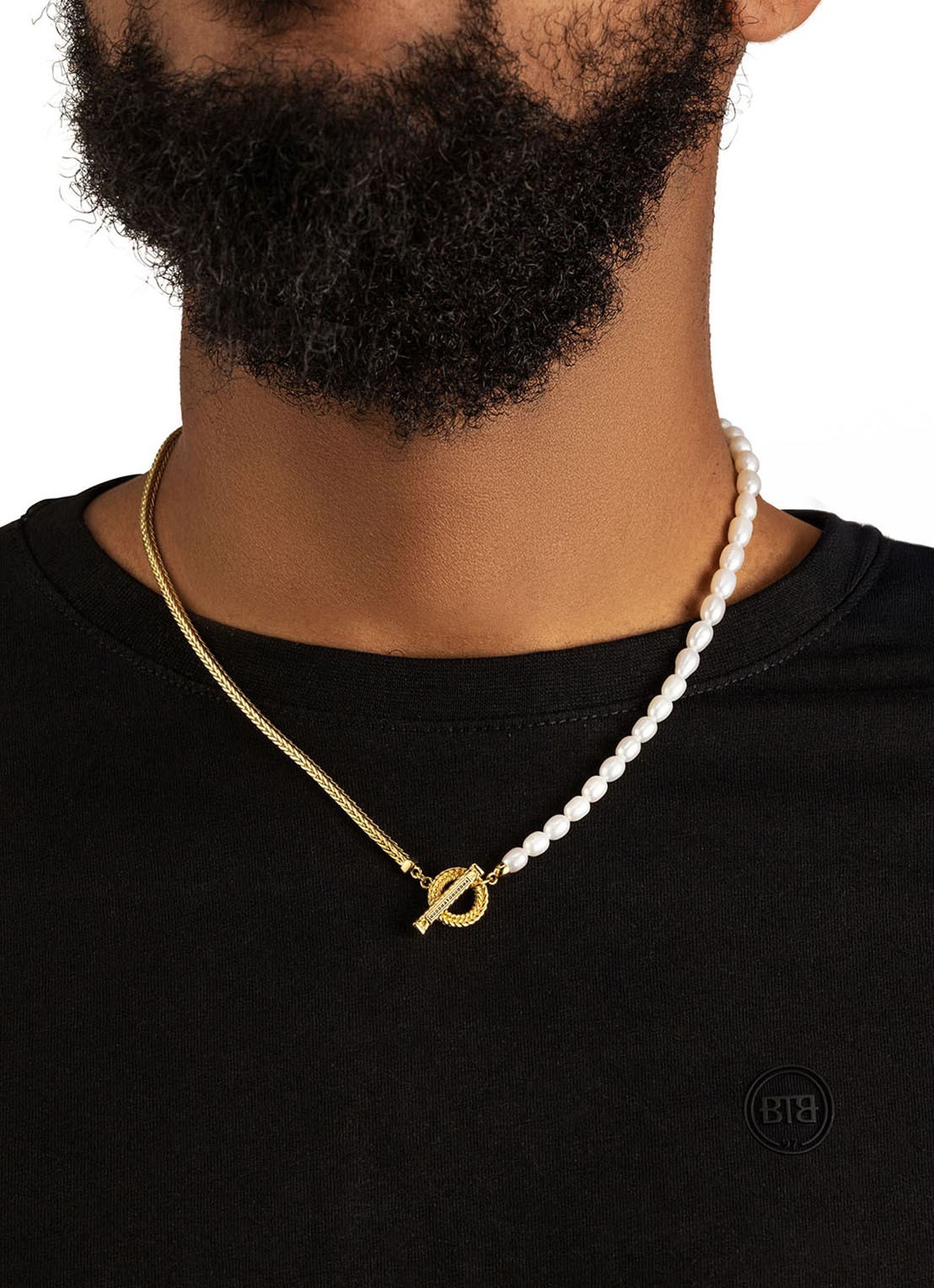 Buddha to Buddha Barbara Mini Pearl ketting verguld - voorkant 5 goud