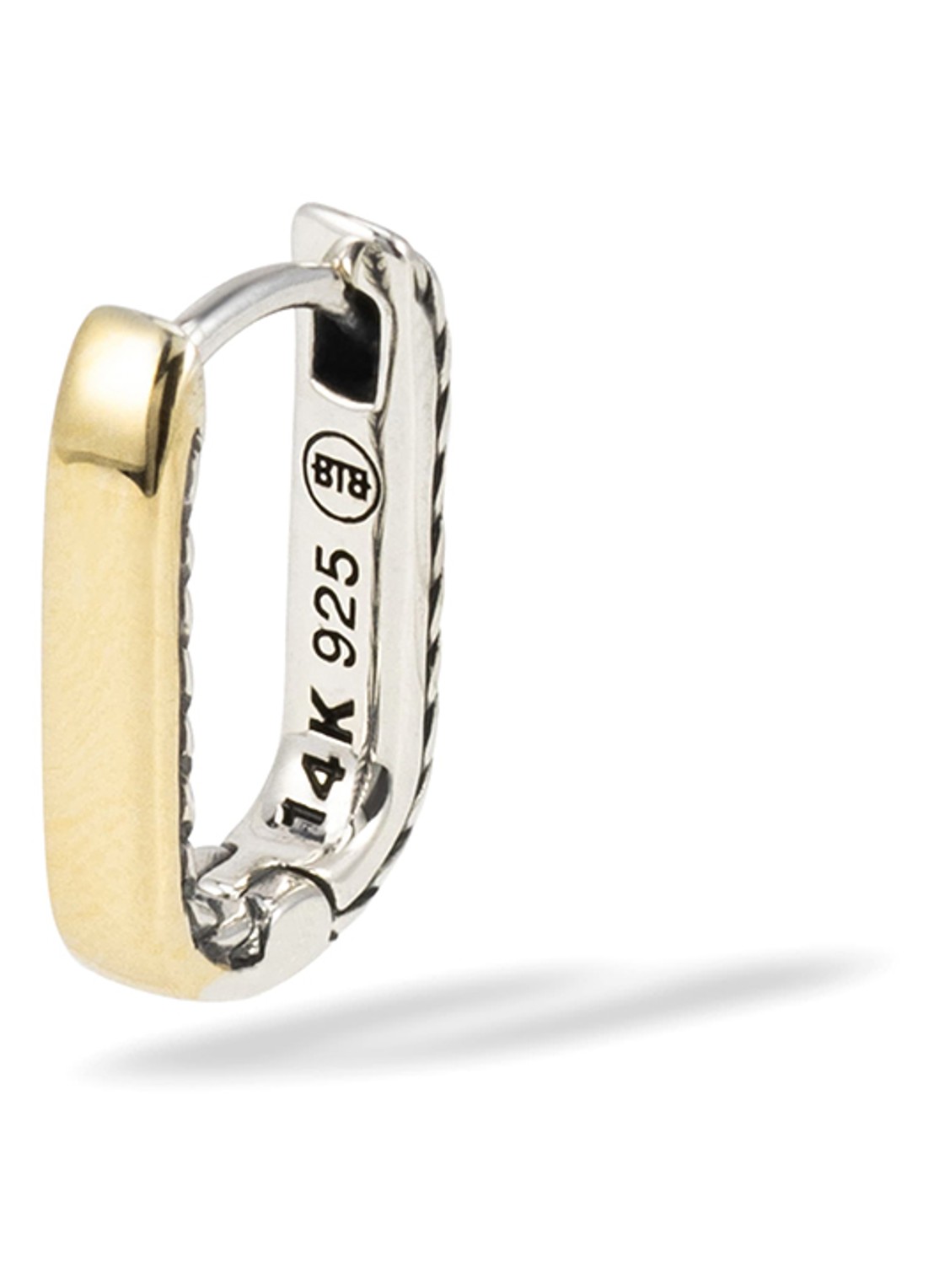 Buddha to Buddha Barbara reversible enkele oorring met detail van 14 karaat goud - detail 4 goud
