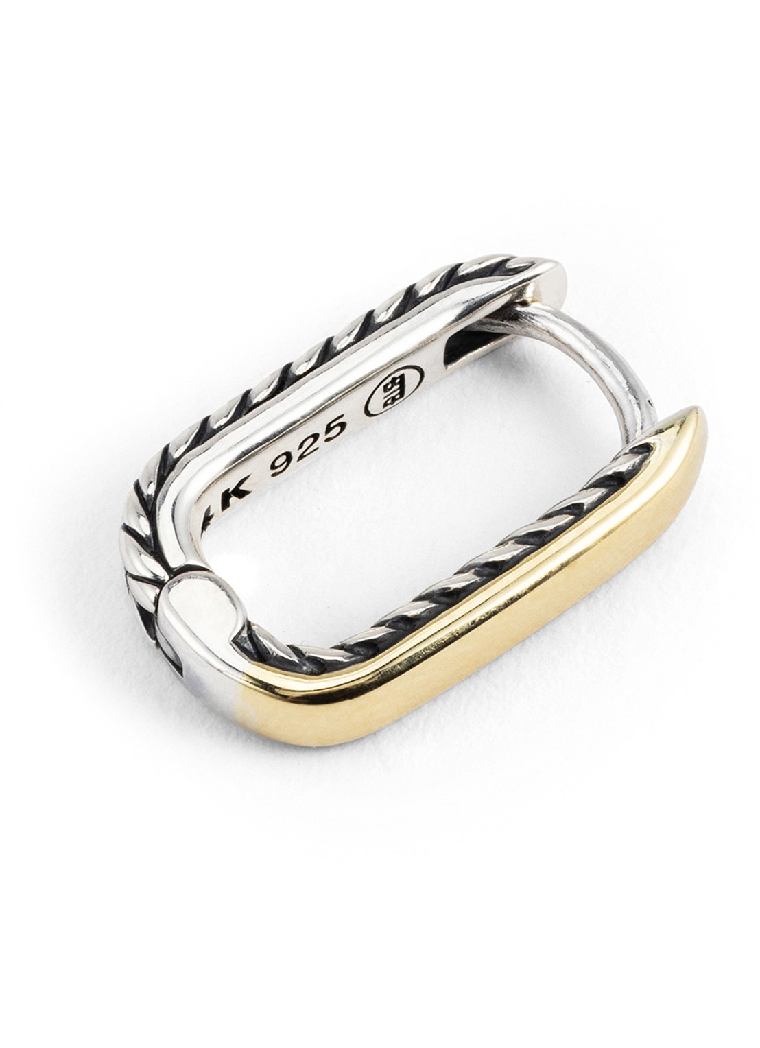 Buddha to Buddha Barbara reversible enkele oorring met detail van 14 karaat goud - detail 5 goud
