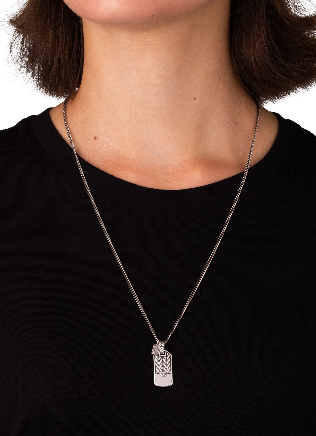 Buddha to Buddha Barbara Tag hanger van zilver - voorkant 4 zilver