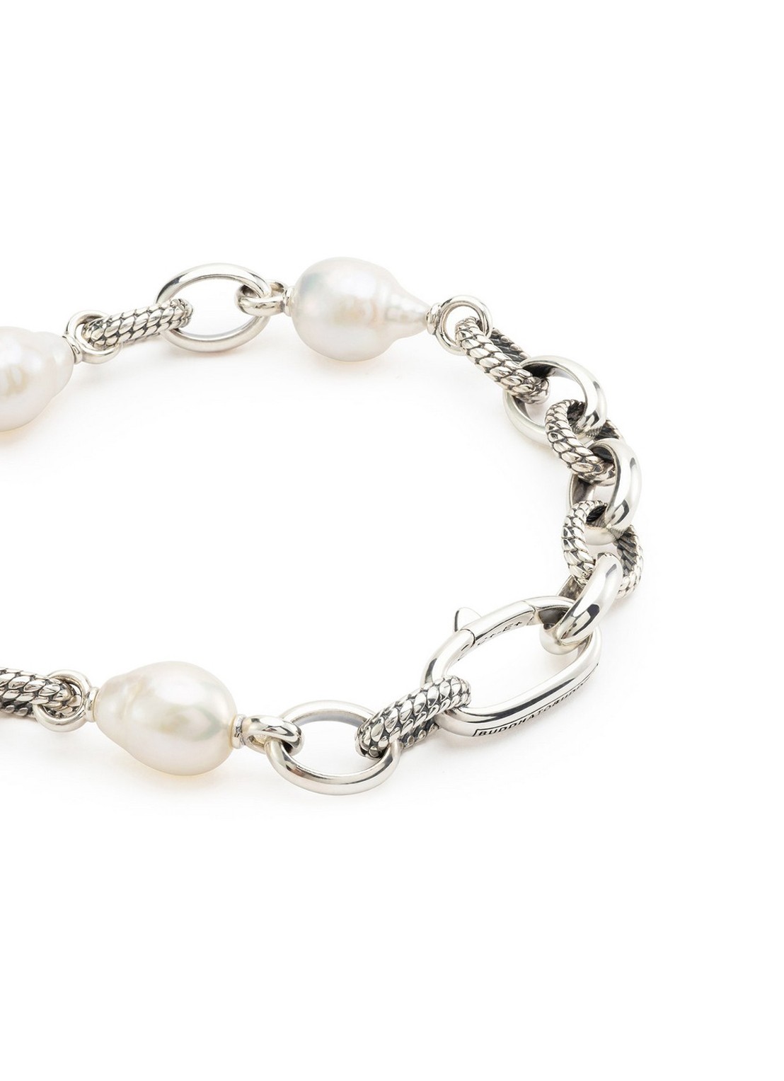 Buddha to Buddha Ben Baroque armband van zilver met parel  - detail 3 zilver