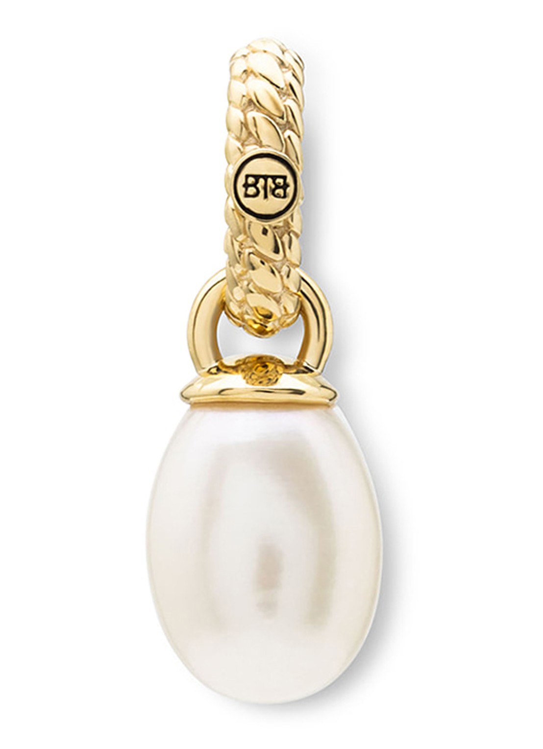 Buddha to Buddha Ben hanger met parel verguld  - voorkant goud