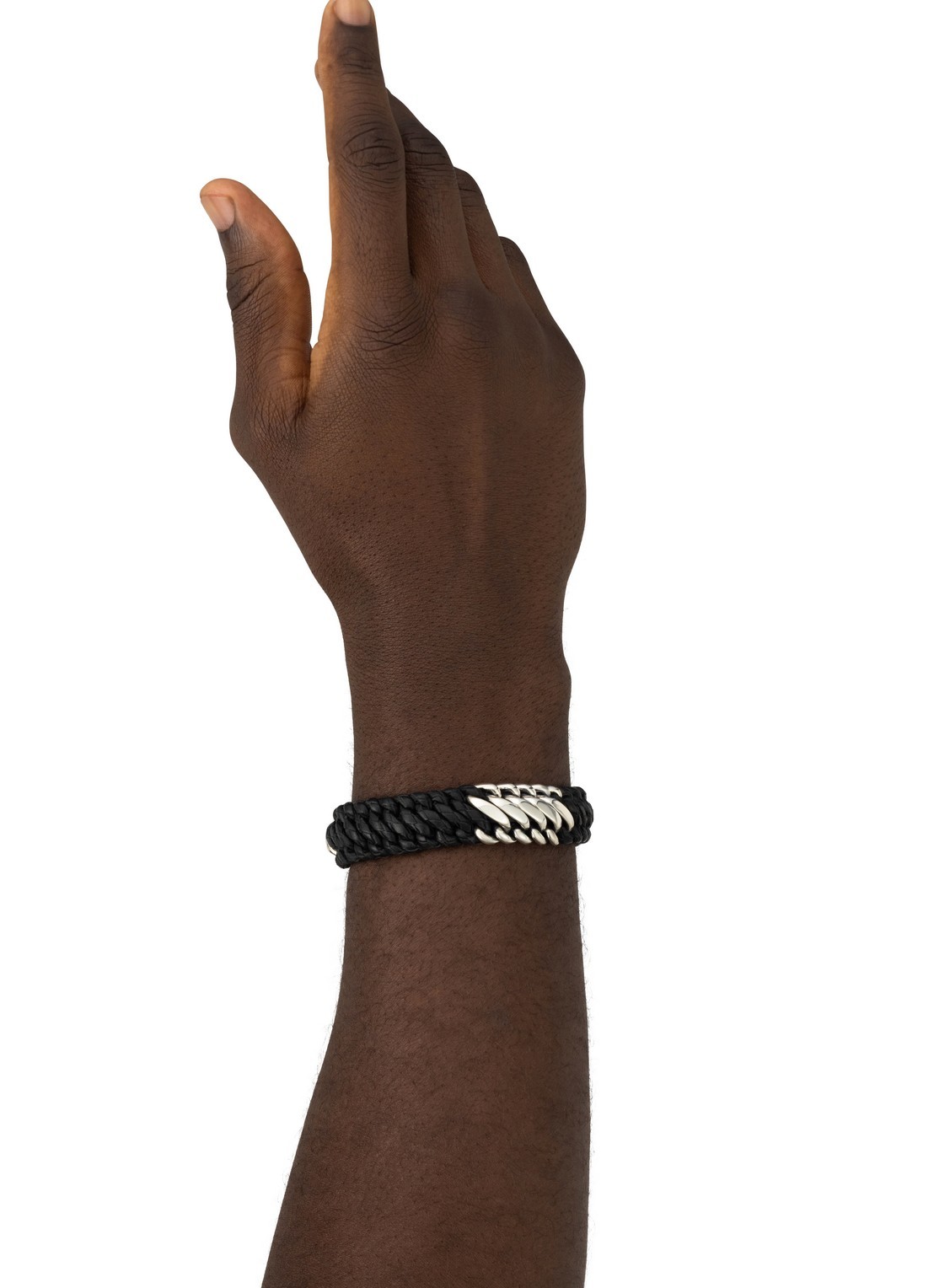 Buddha to Buddha Ben Mix armband van zilver - voorkant 2 zwart