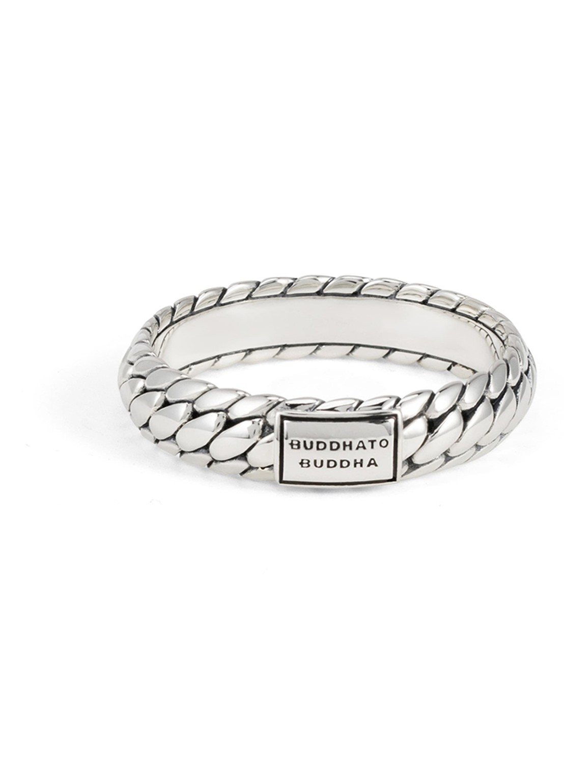 Buddha to Buddha Ben XS ring van zilver - voorkant 4 zilver