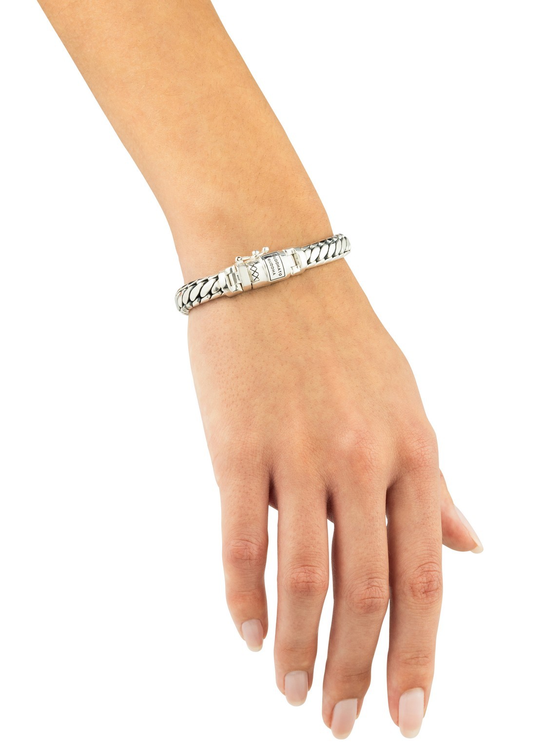 Buddha to Buddha Ben XS schakelarmband van zilver - detail zilver