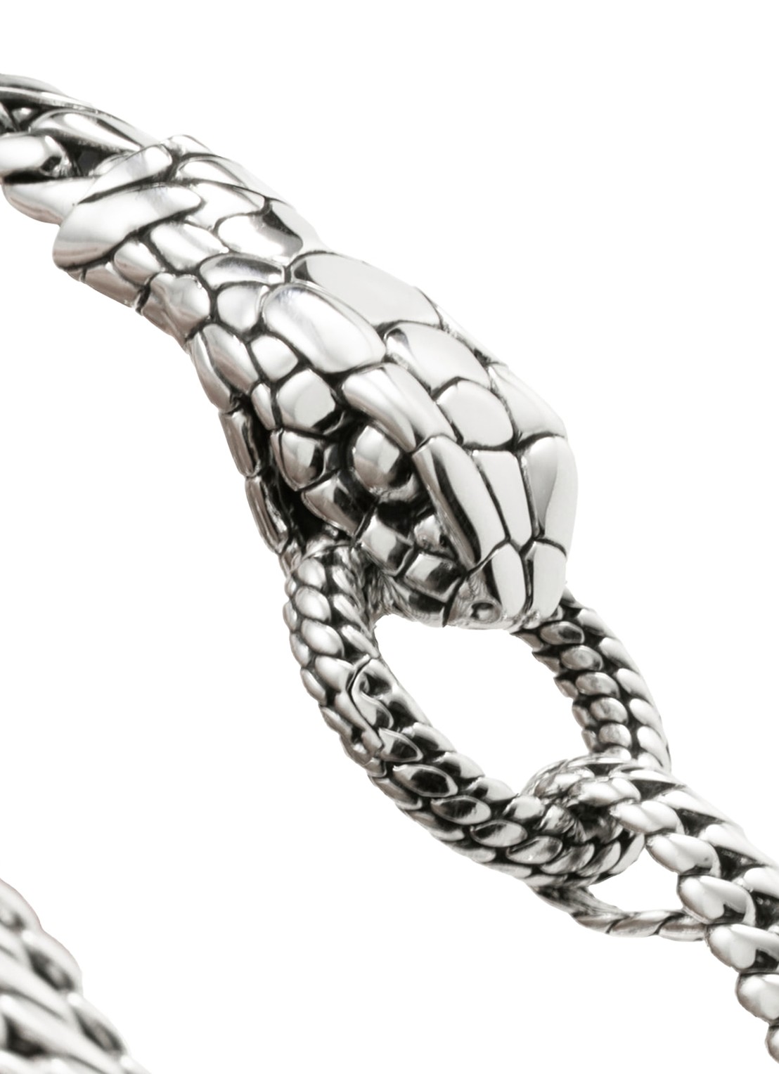 Buddha to Buddha Ben XS Slang armband van zilver - detail 3 zilver