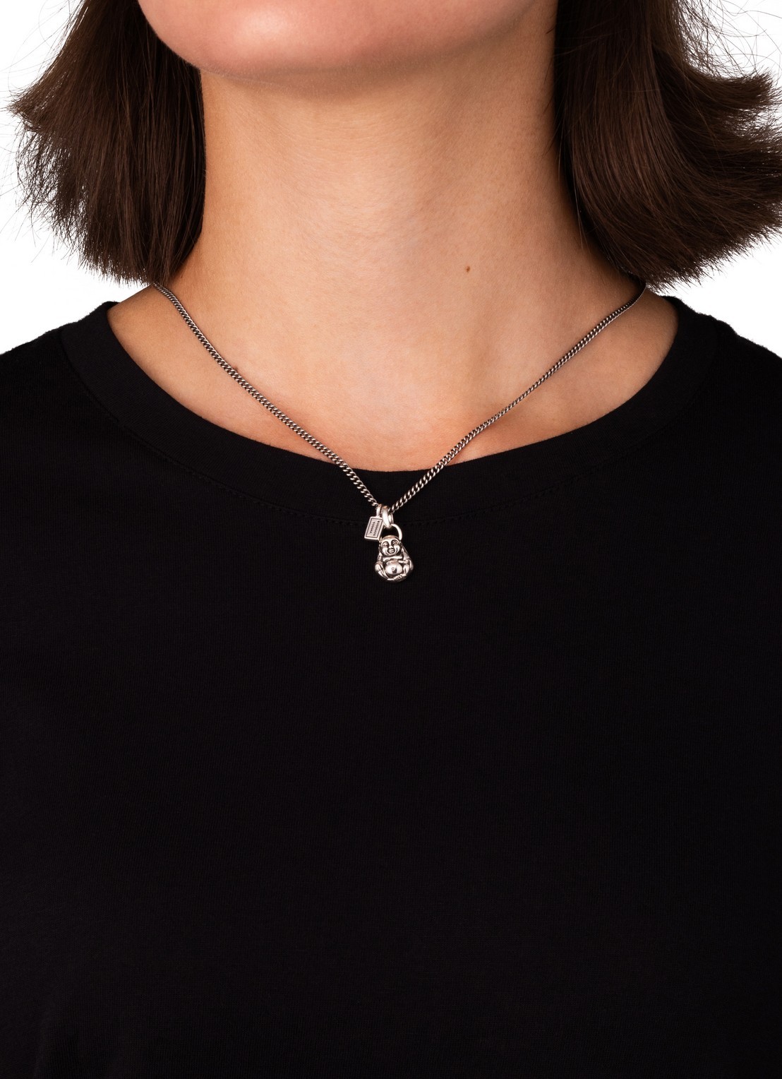 Buddha to Buddha Buddha XS hanger van zilver - voorkant 4 zilver
