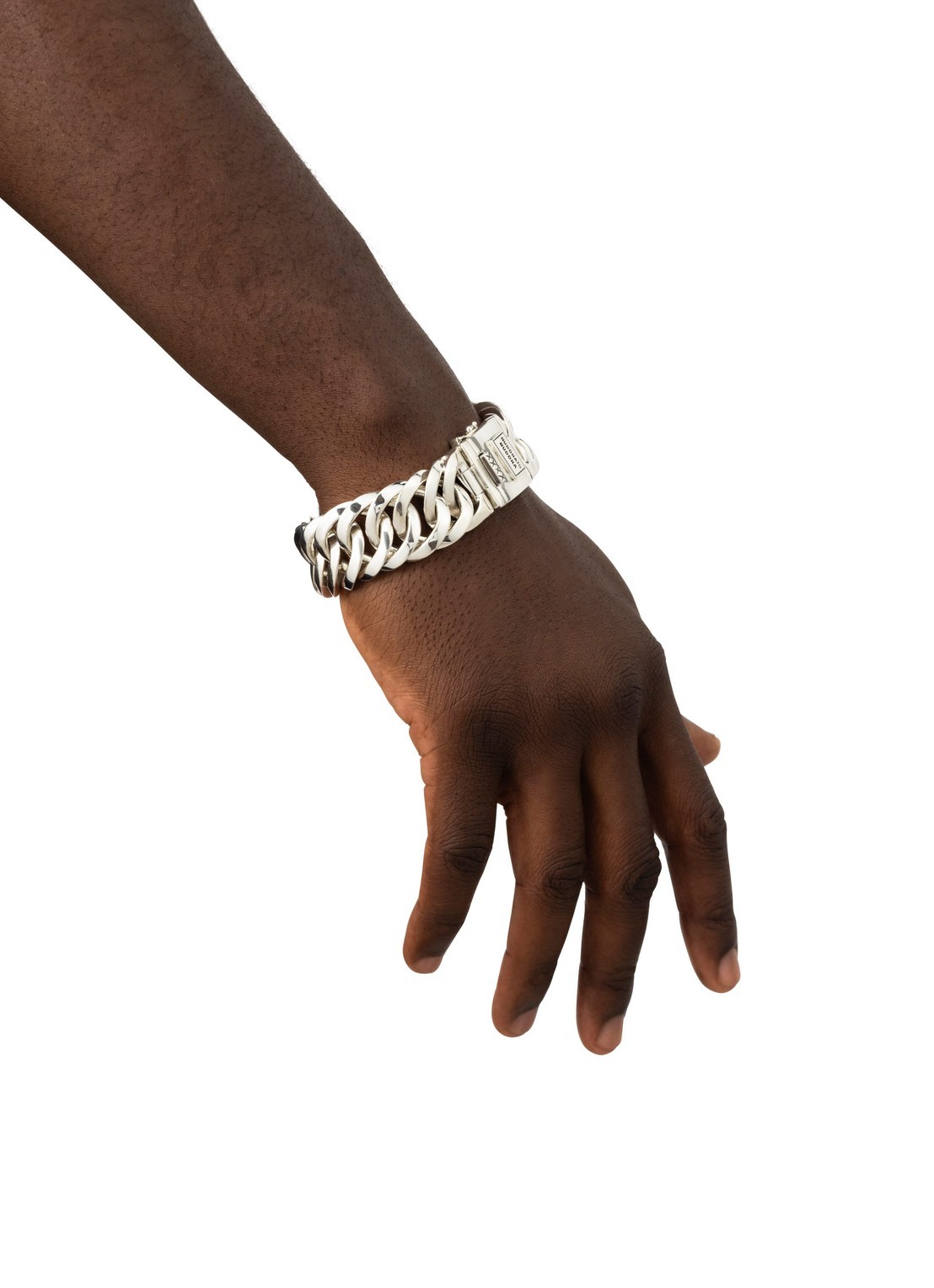 Buddha to Buddha Chain Big schakelarmband van zilver - voorkant 4 zilver