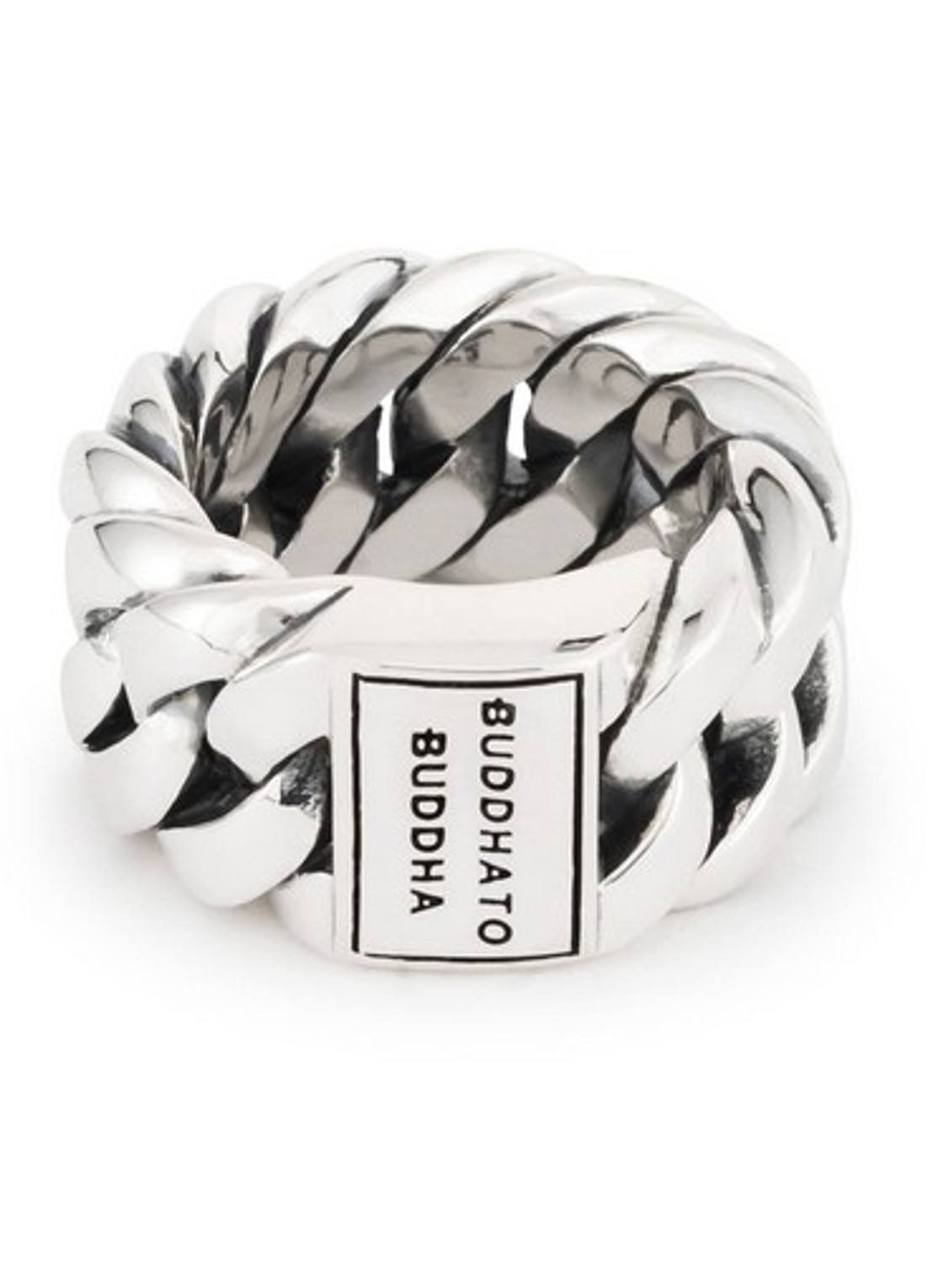Buddha to Buddha Chain ring van zilver - voorkant zilver