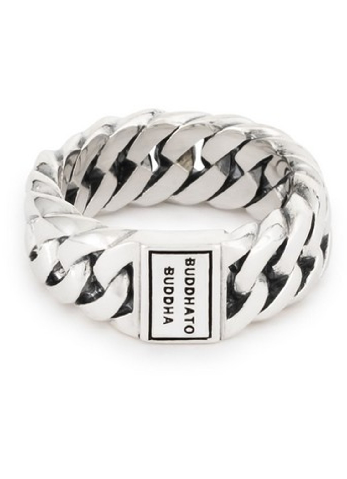 Buddha to Buddha Chain Small ring van zilver - voorkant zilver