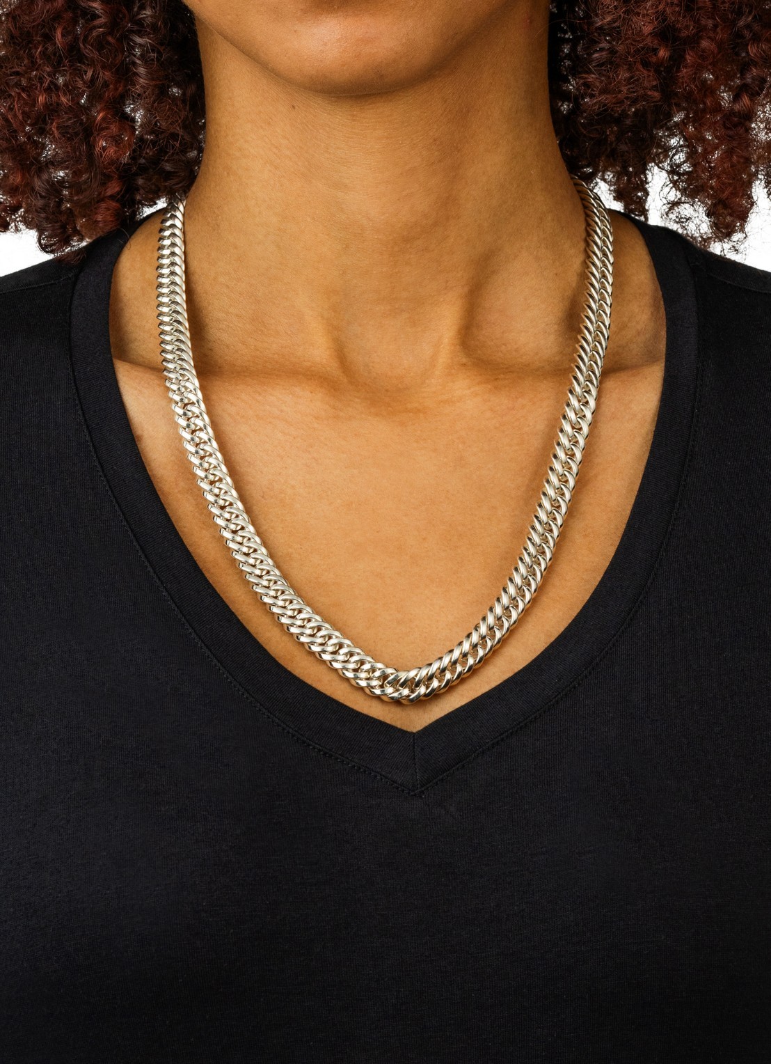 Buddha to Buddha Chain XS ketting van zilver  - voorkant 2 zilver