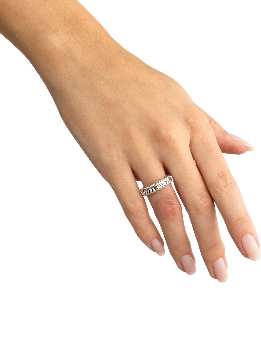 Buddha to Buddha Chain XS ring van zilver - detail 3 zilver