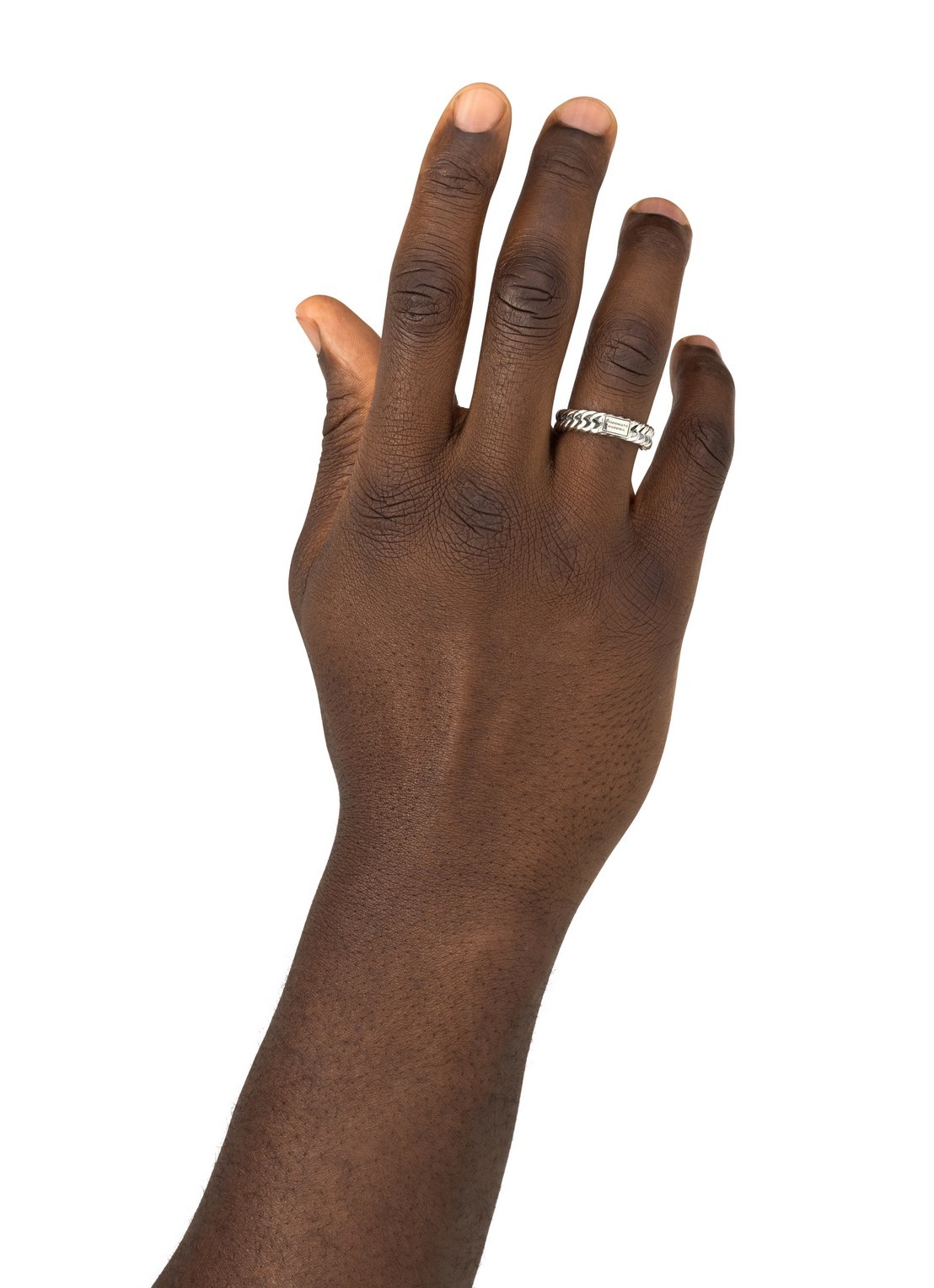 Buddha to Buddha Chain XS ring van zilver - voorkant 2 zilver