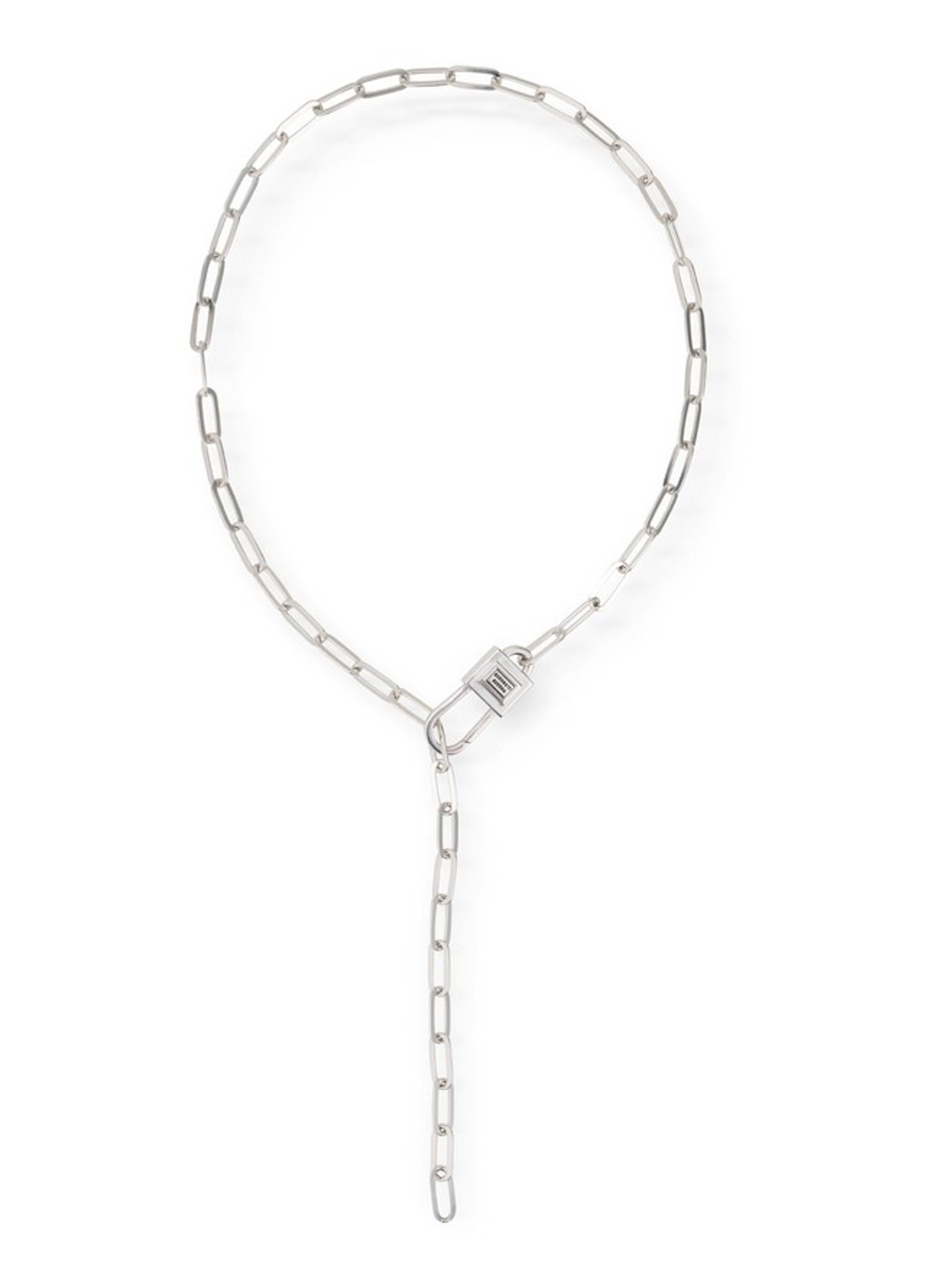 Buddha to Buddha Chainlink Lock ketting van zilver - voorkant zilver