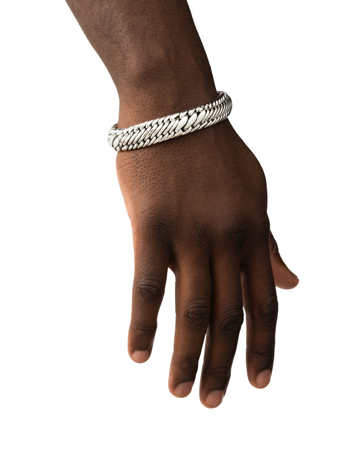 Buddha to Buddha Edwin/Ben Small schakelarmband van zilver - voorkant 2 zilver