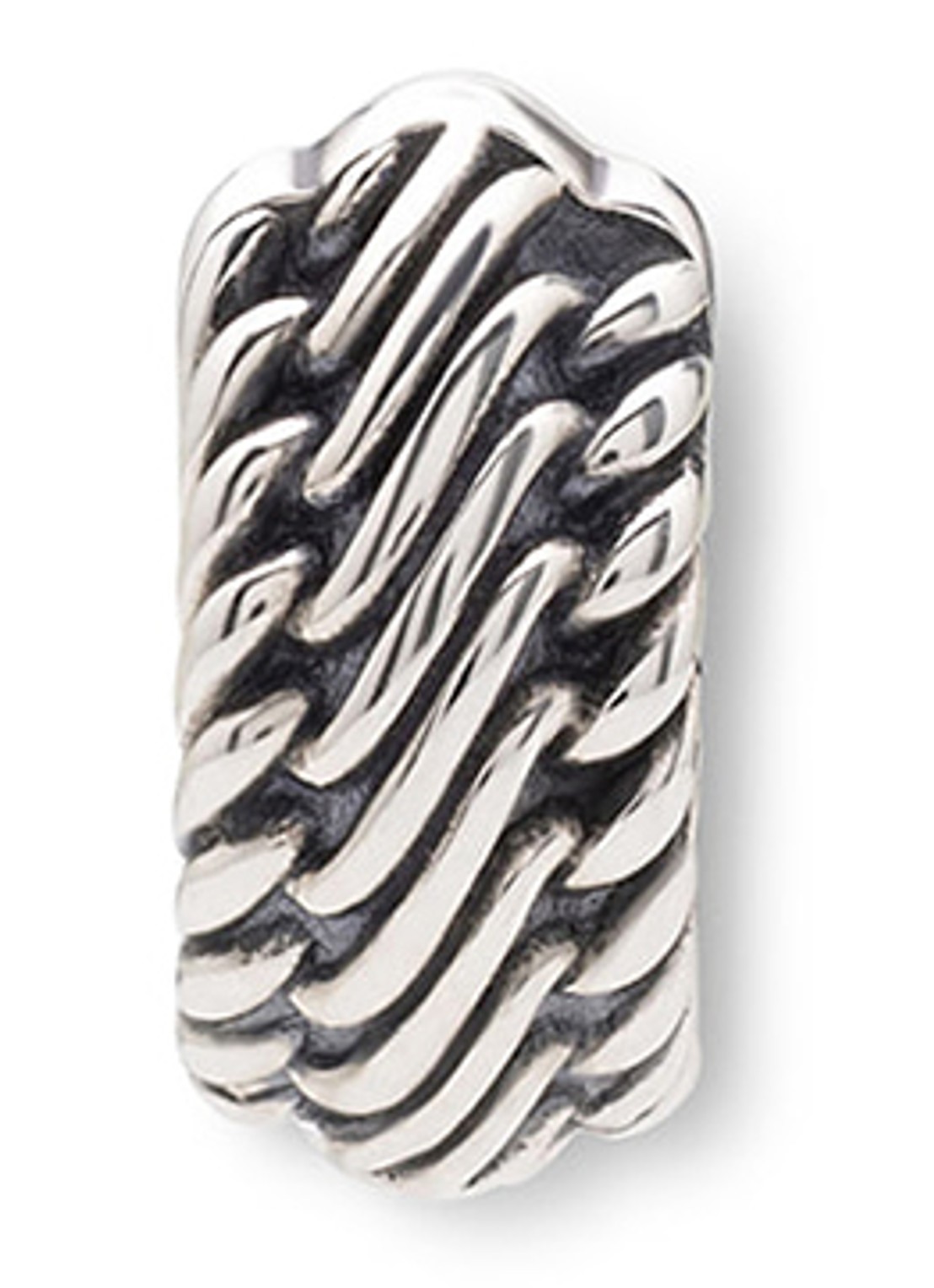 Buddha to Buddha Edwin enkele oorring van zilver - voorkant 5 zilver