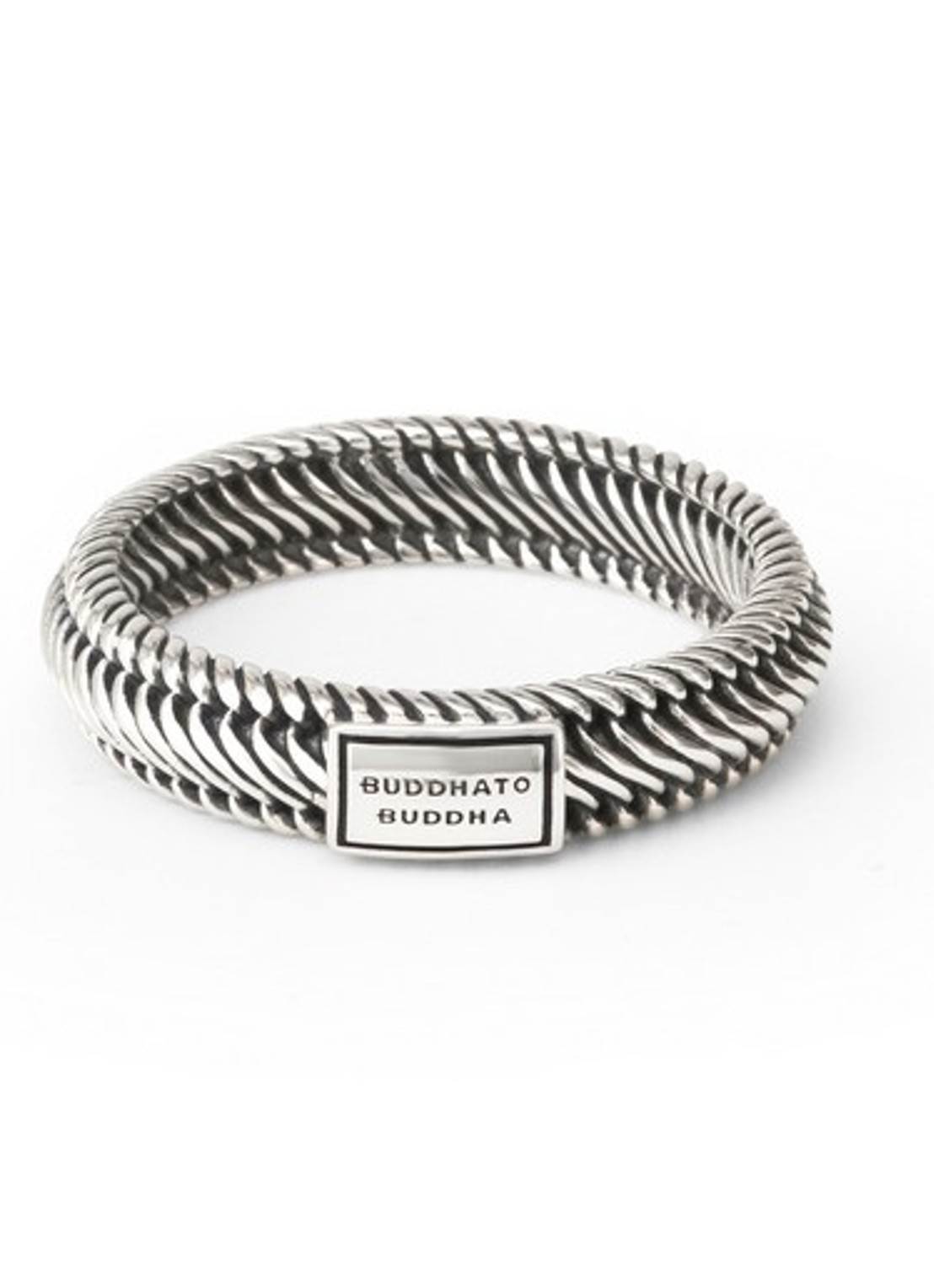 Buddha to Buddha Edwin Mini ring van zilver - voorkant zilver