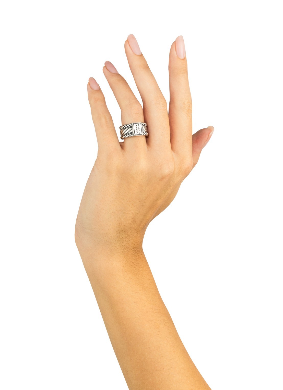 Buddha to Buddha Edwin Small ring van zilver - voorkant 2 zilver