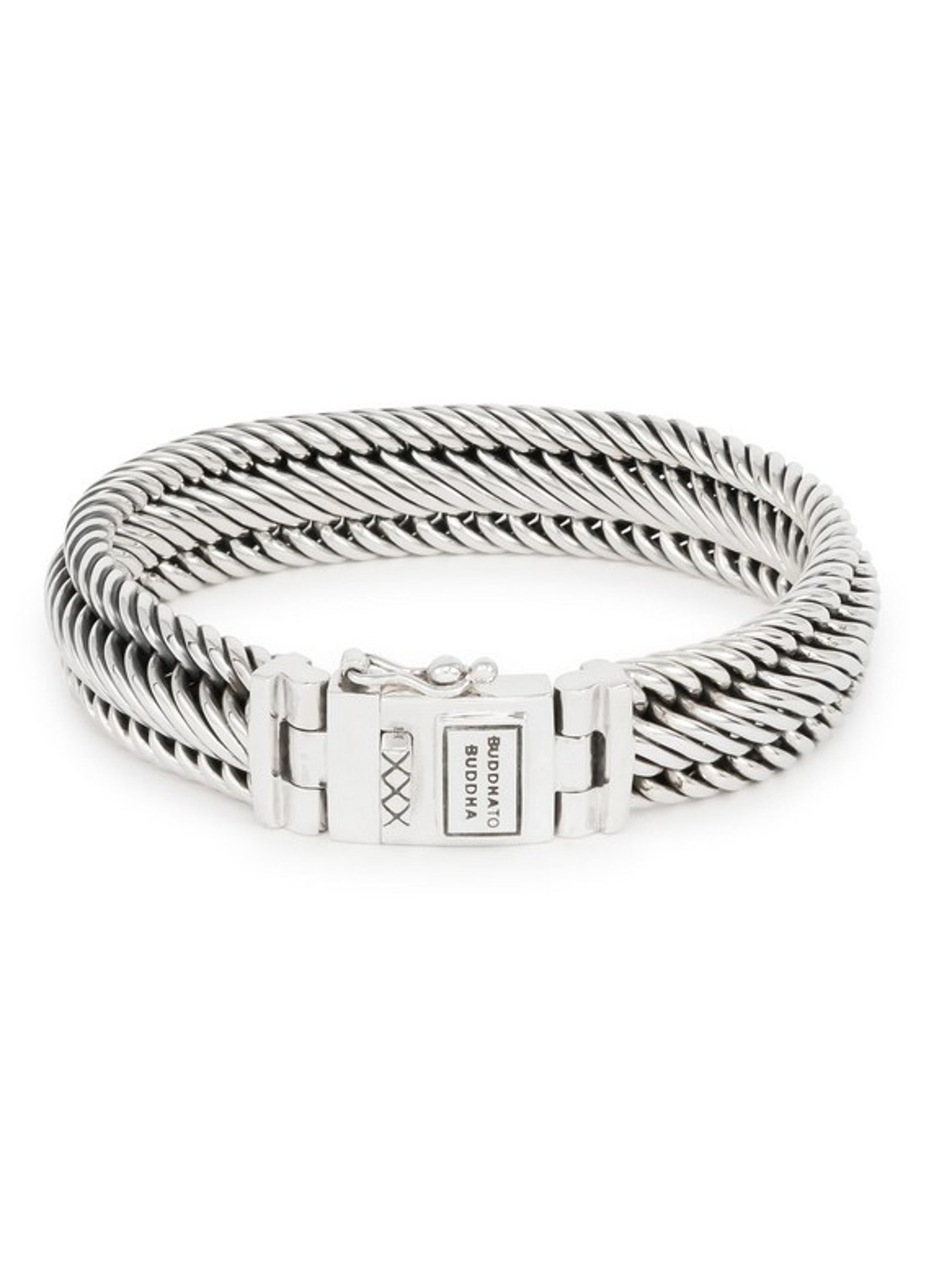 Buddha to Buddha Edwin Small schakelarmband van zilver - voorkant 2 zilver