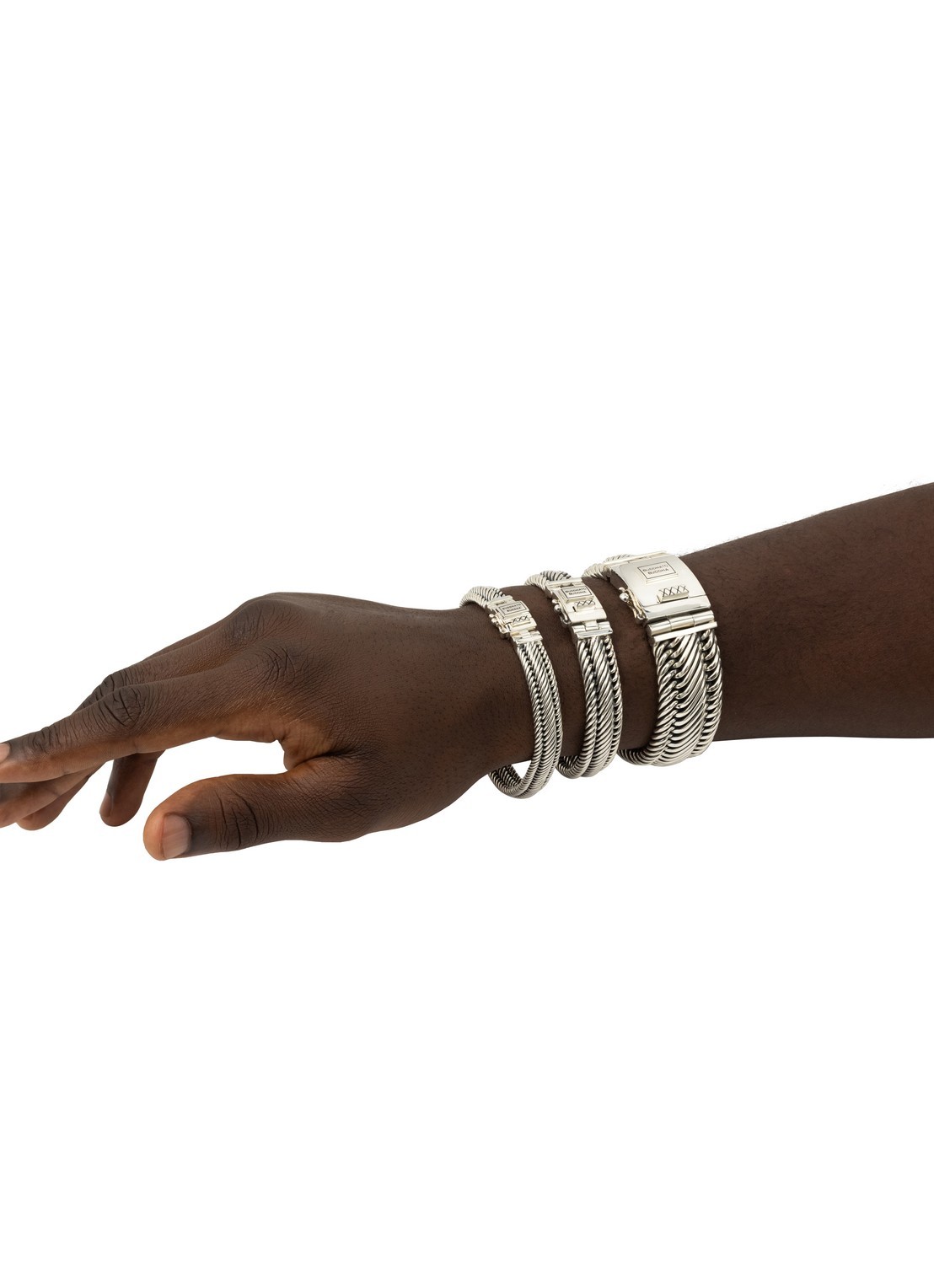Buddha to Buddha Edwin XS schakelarmband van zilver - detail 2 zilver