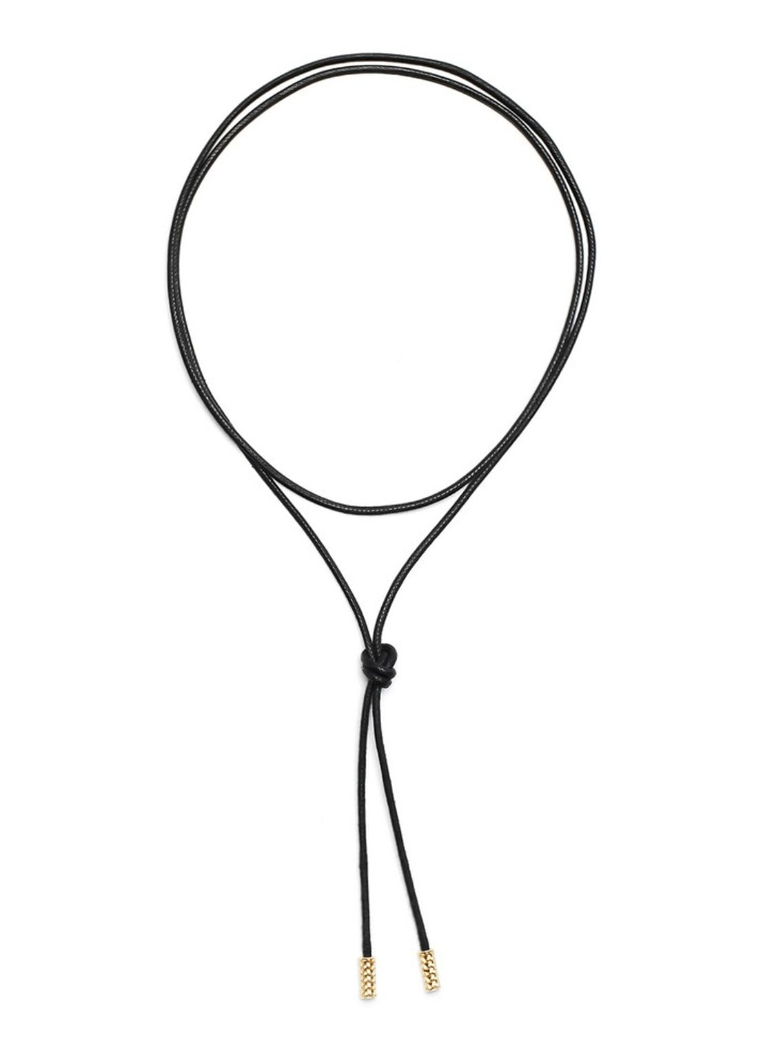 Buddha to Buddha Ellen ketting verguld - voorkant 4 zwart