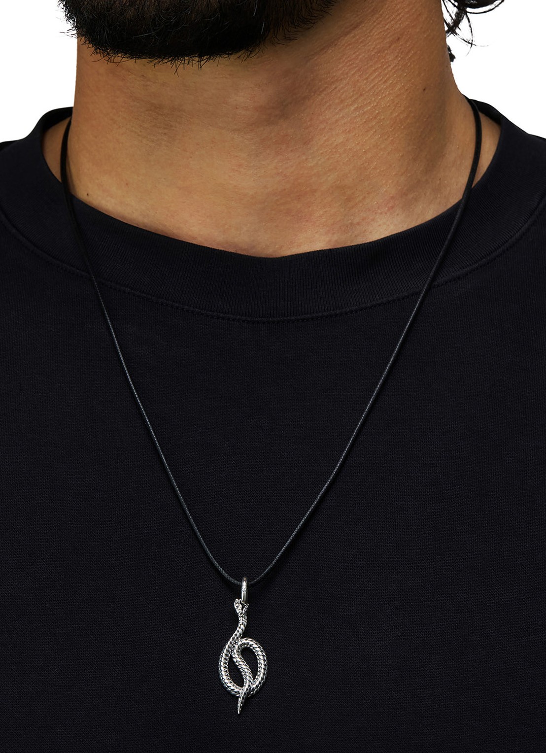 Buddha to Buddha Ellen koord ketting   - detail 5 zilver