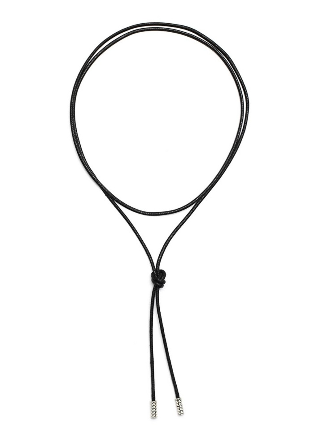 Buddha to Buddha Ellen koord ketting   - voorkant zilver