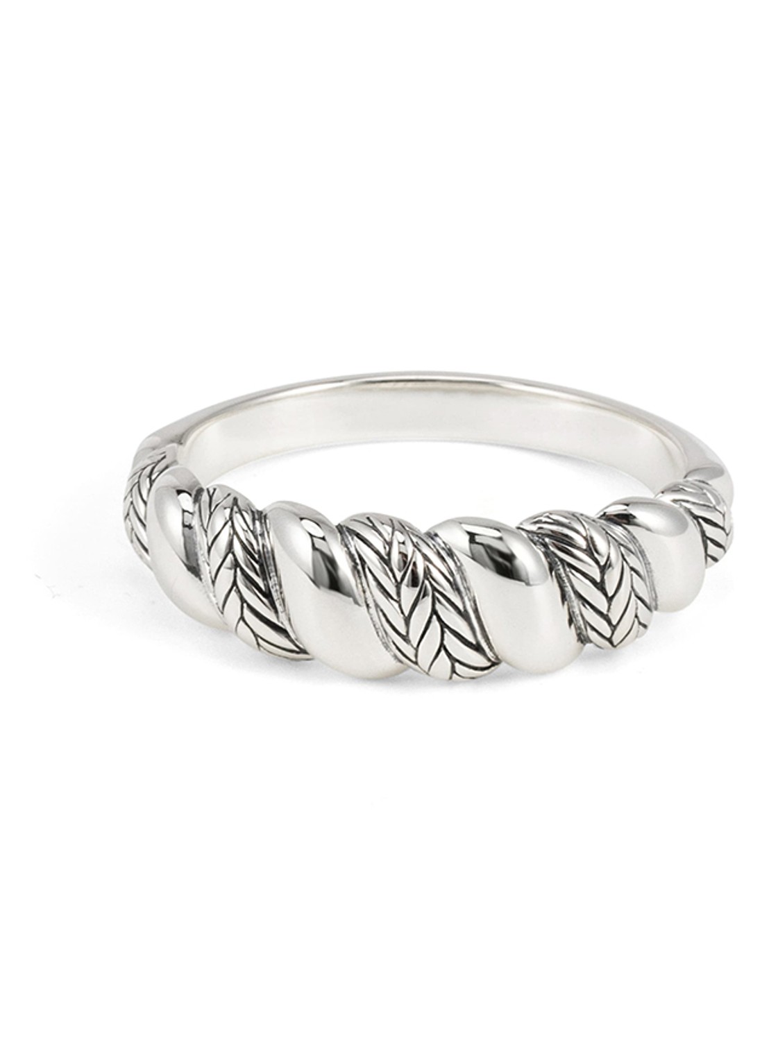 Buddha to Buddha Ellen ring van zilver - voorkant zilver
