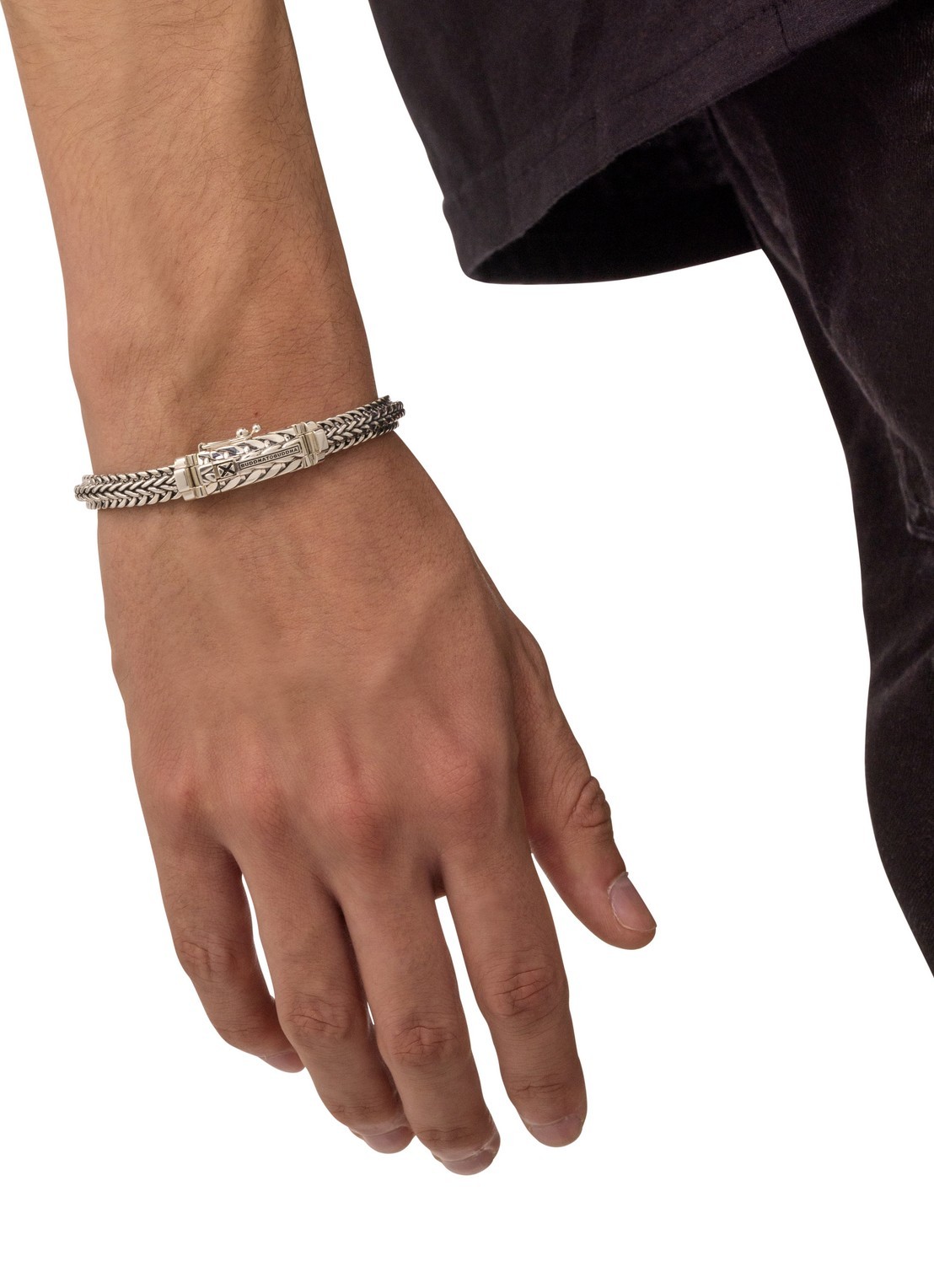 Buddha to Buddha Ellen schakelarmband van zilver - detail 4 zilver