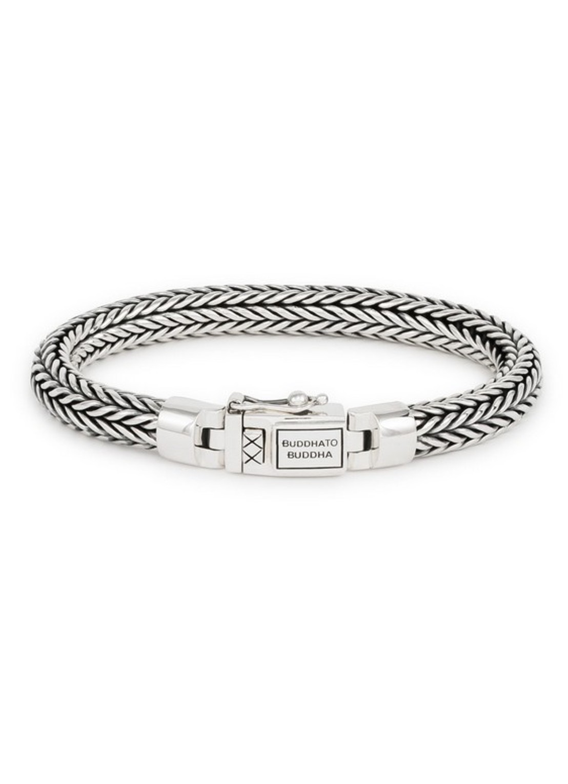 Buddha to Buddha Ellen schakelarmband van zilver - voorkant 3 zilver